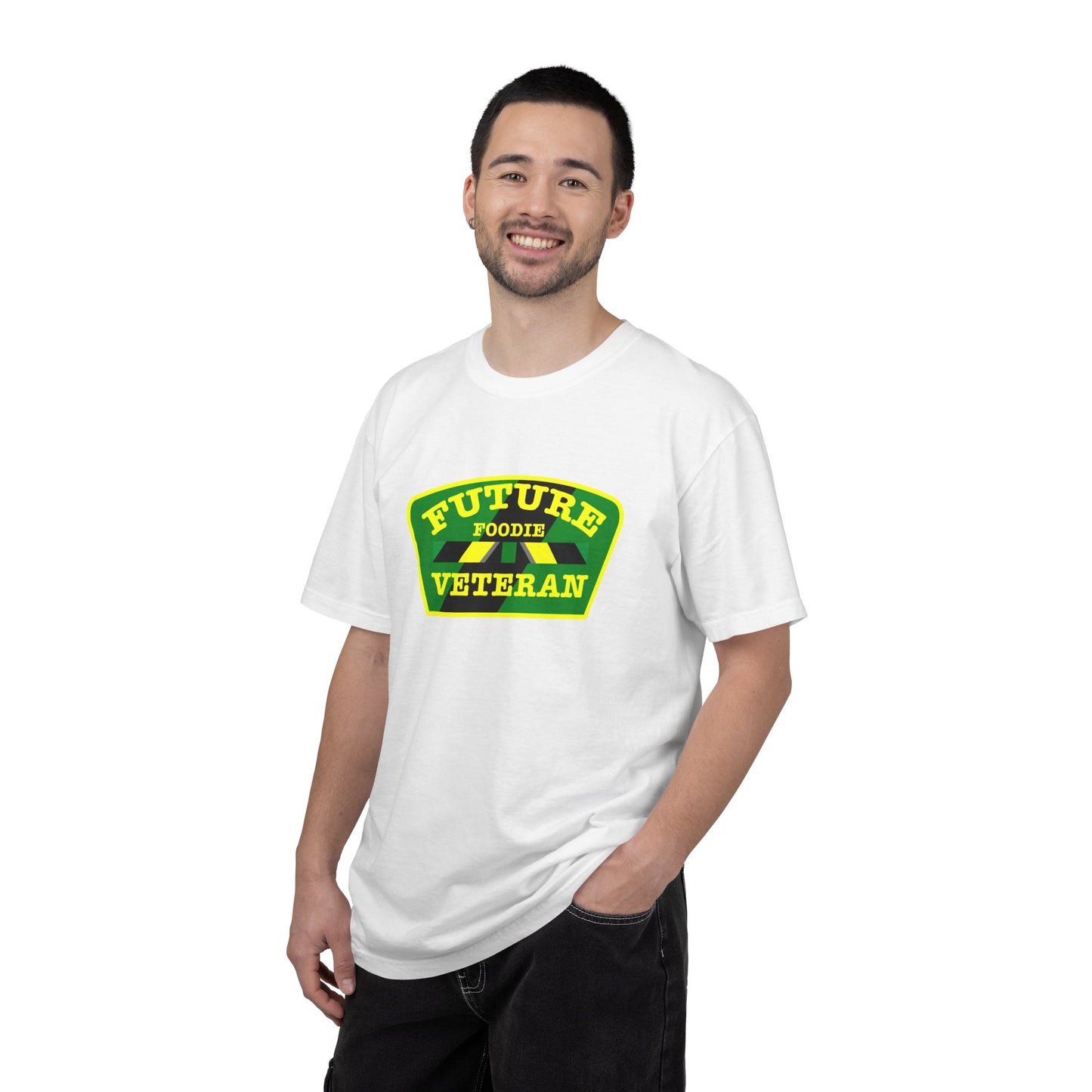 L.O.E.F Future Foodie Veteran Unisex Tee Shirt (Yellow and Green)