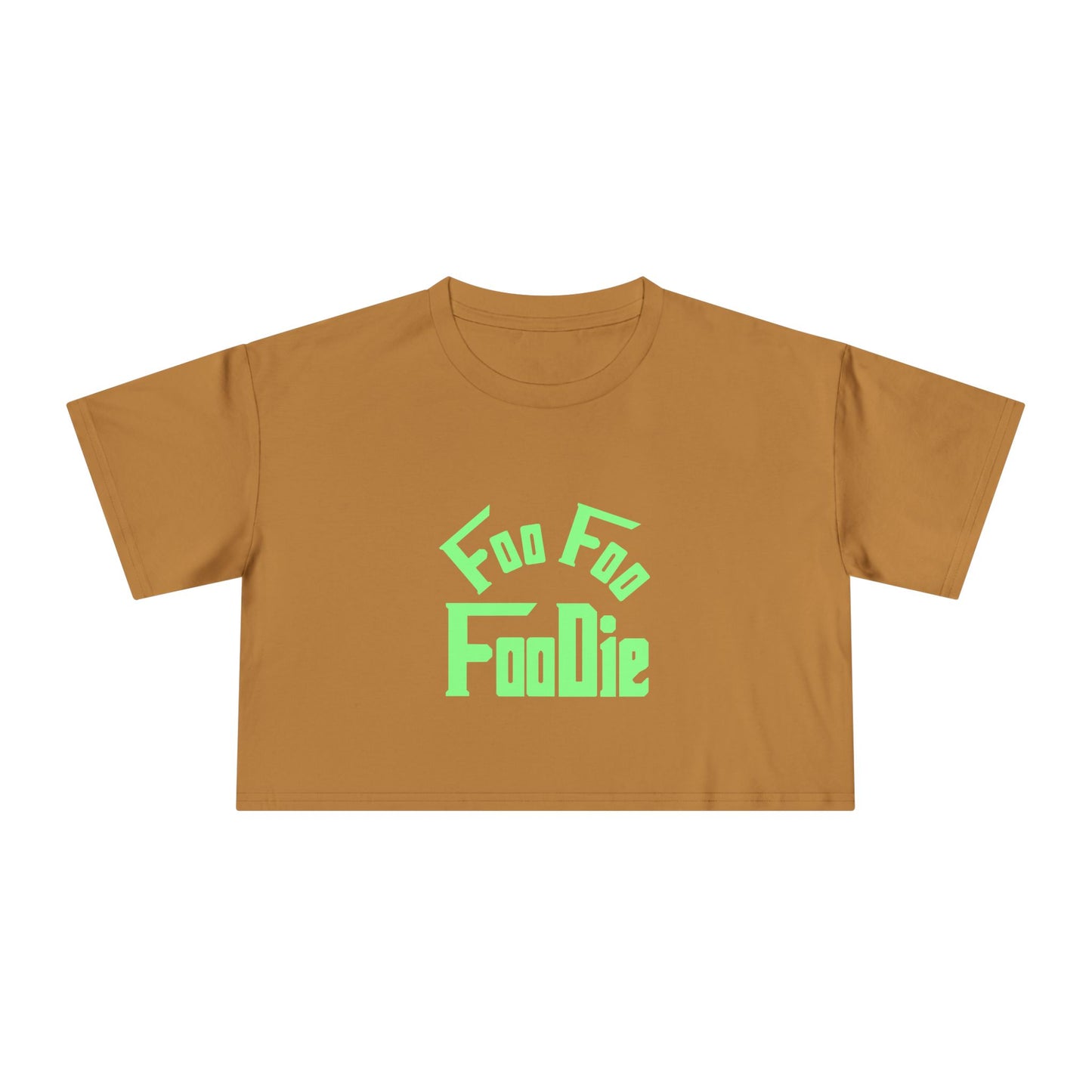 L.O.E.F FOO FOO FOODIE Women Crop Tee(Mint Green)