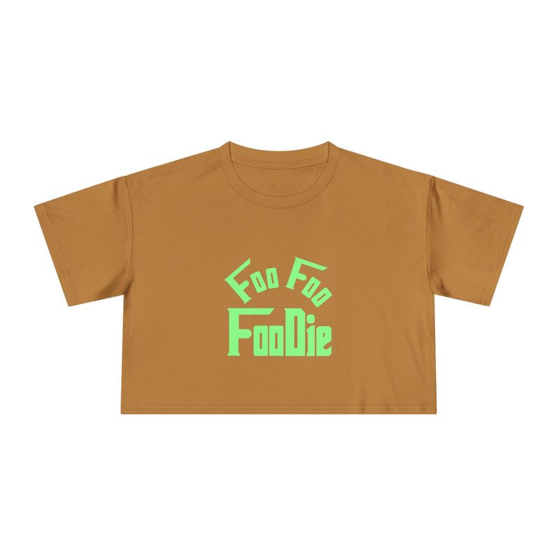 L.O.E.F FOO FOO FOODIE Women Crop Tee(Mint Green)