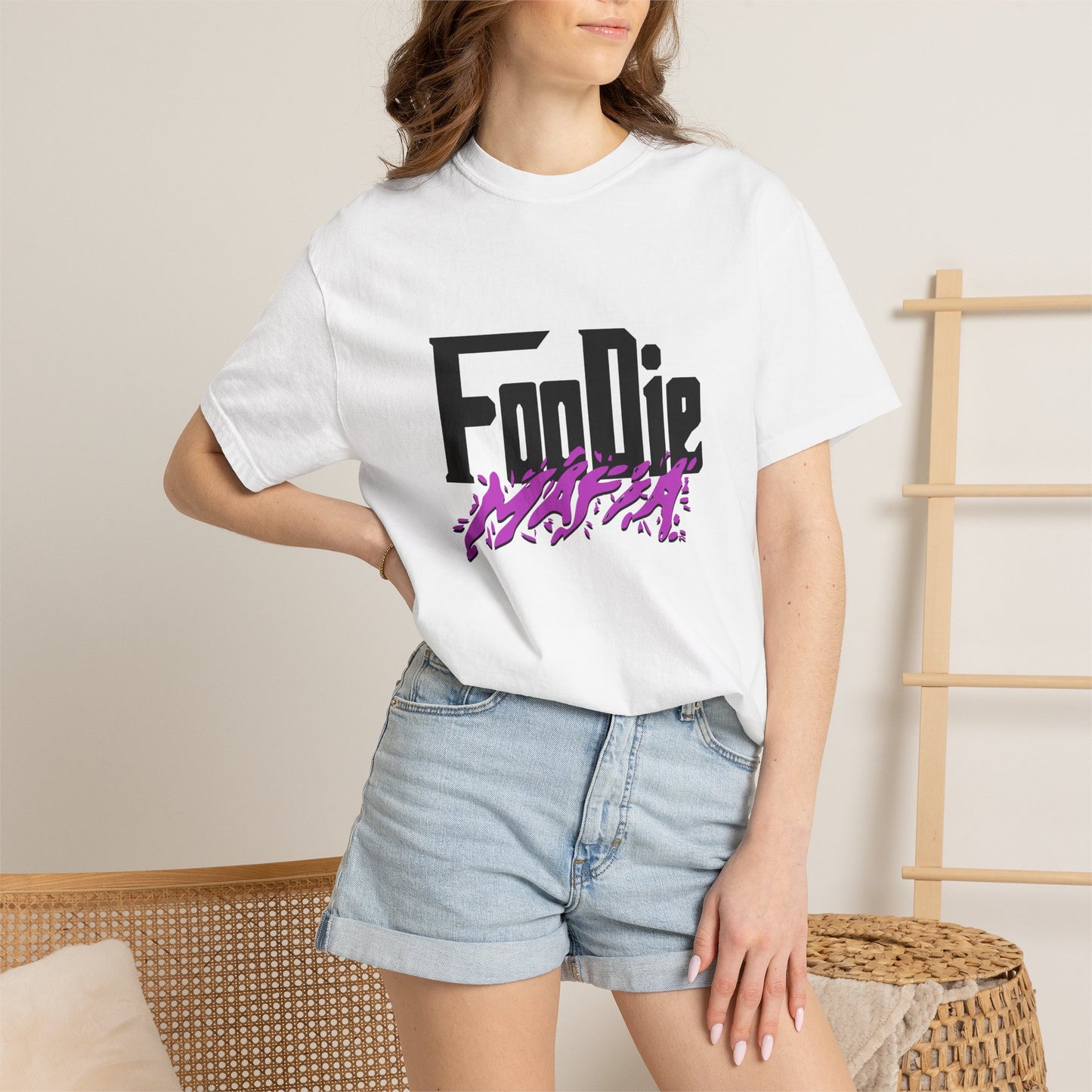 L.O.E.F Foodie Mafia Unisex Tee Shirt (Bright Purple)