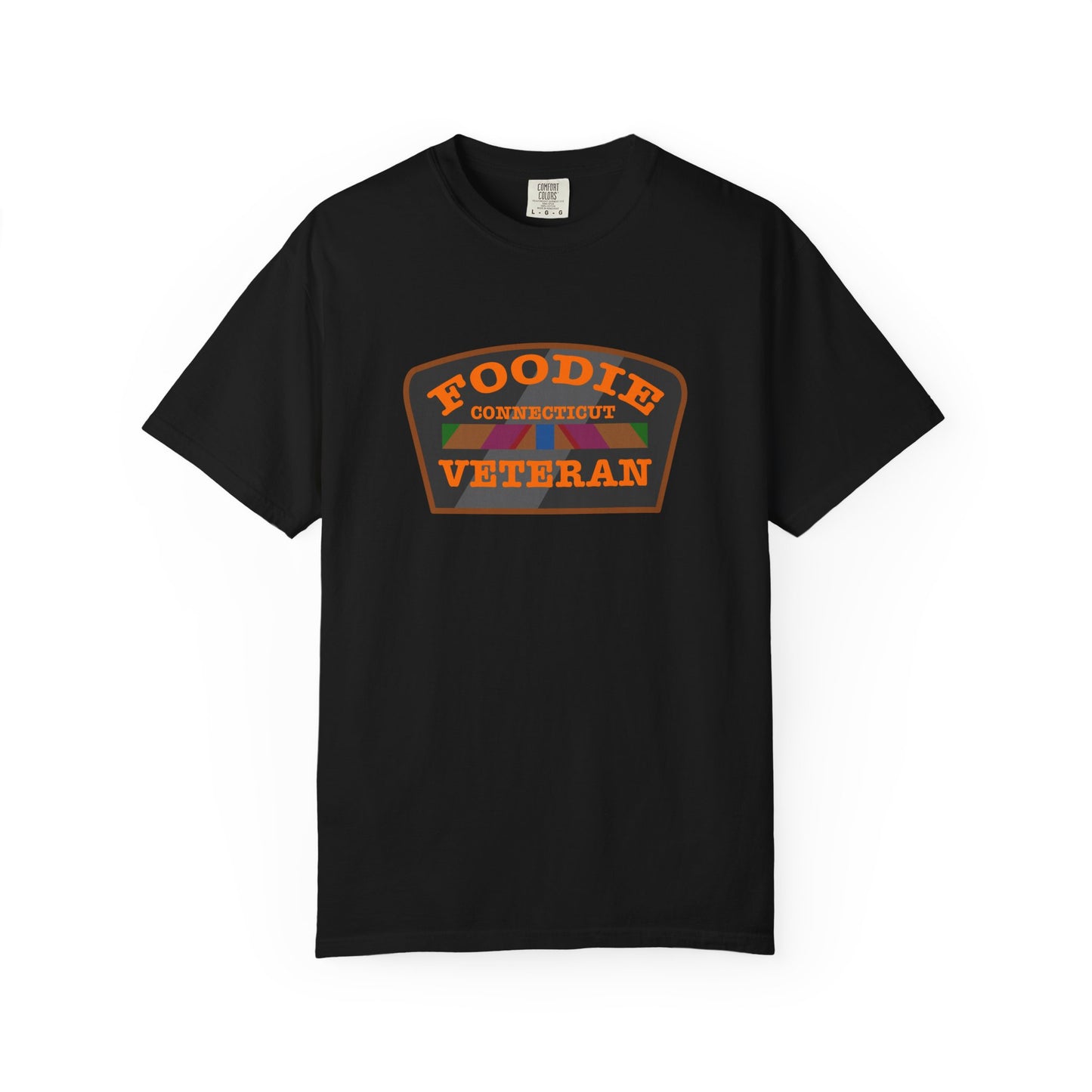 L.O.E.F Foodie Veteran CONNECTICUT Unisex Tee Shirt (Orange)