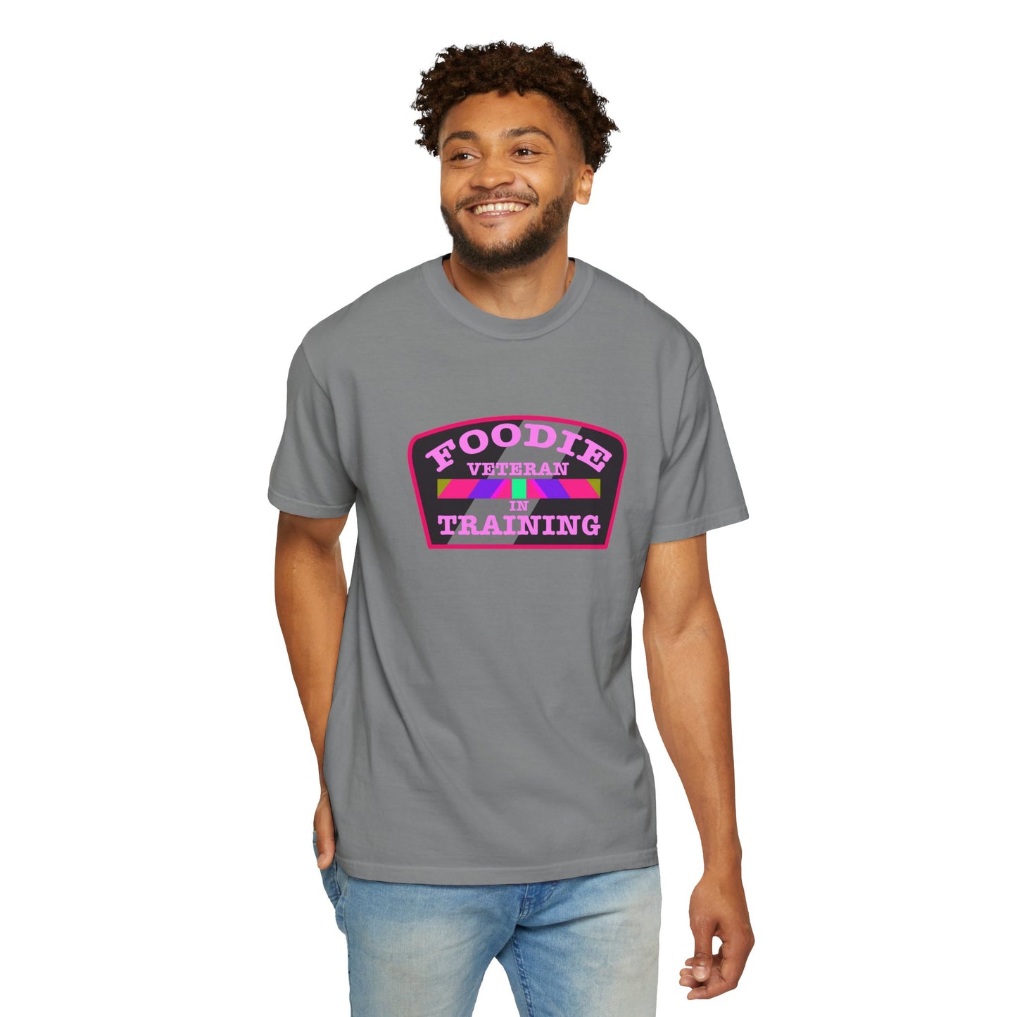L.O.E.F Foodie Veteran IN TRAINING Unisex Tee Shirt (Pink)