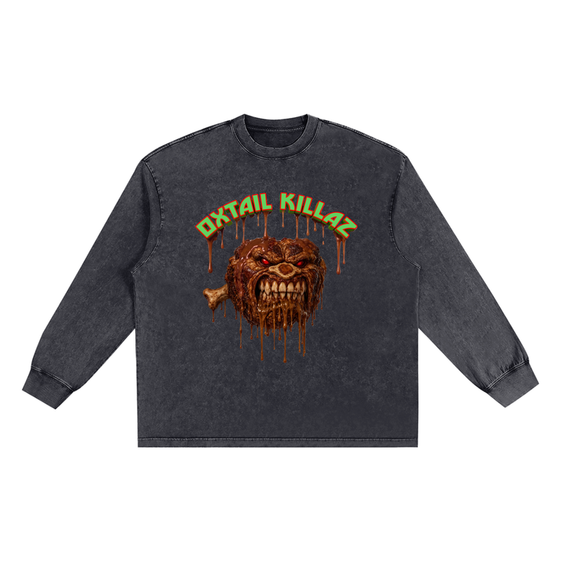 L.O.E.F. Life Oxtail Killaz Snow Washed Frayed Edge T-Shirt