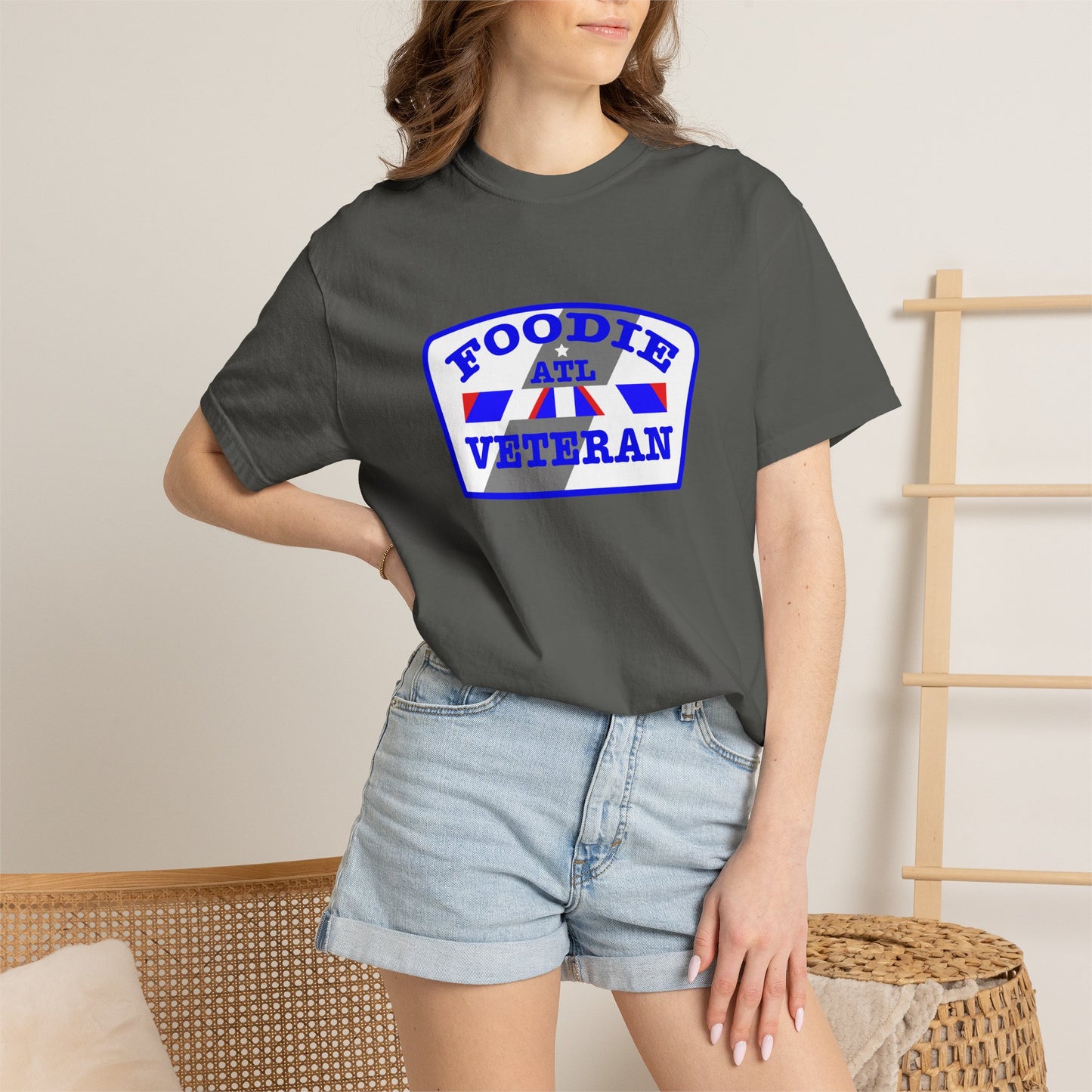 L.O.E.F Foodie Veteran ATL Unisex Tee Shirt (Blue)