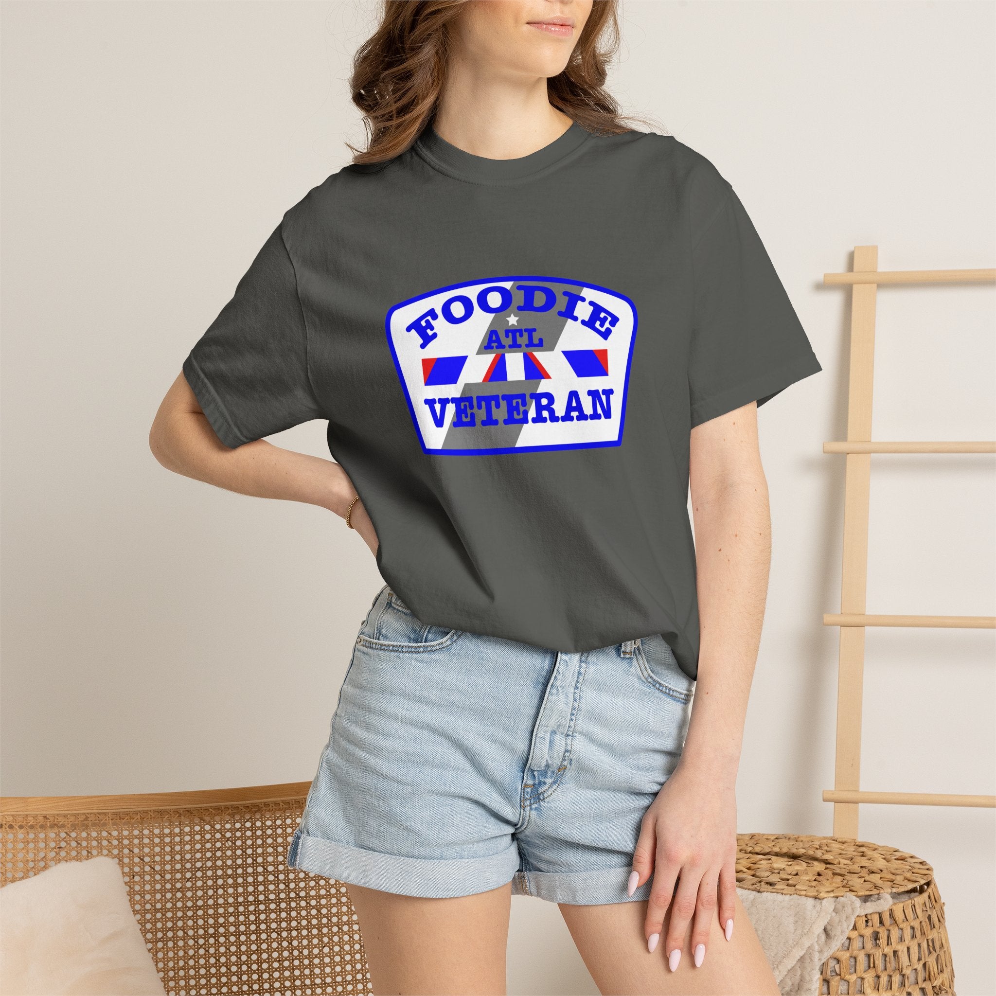 L.O.E.F Foodie Veteran ATL Unisex Tee Shirt (Blue)
