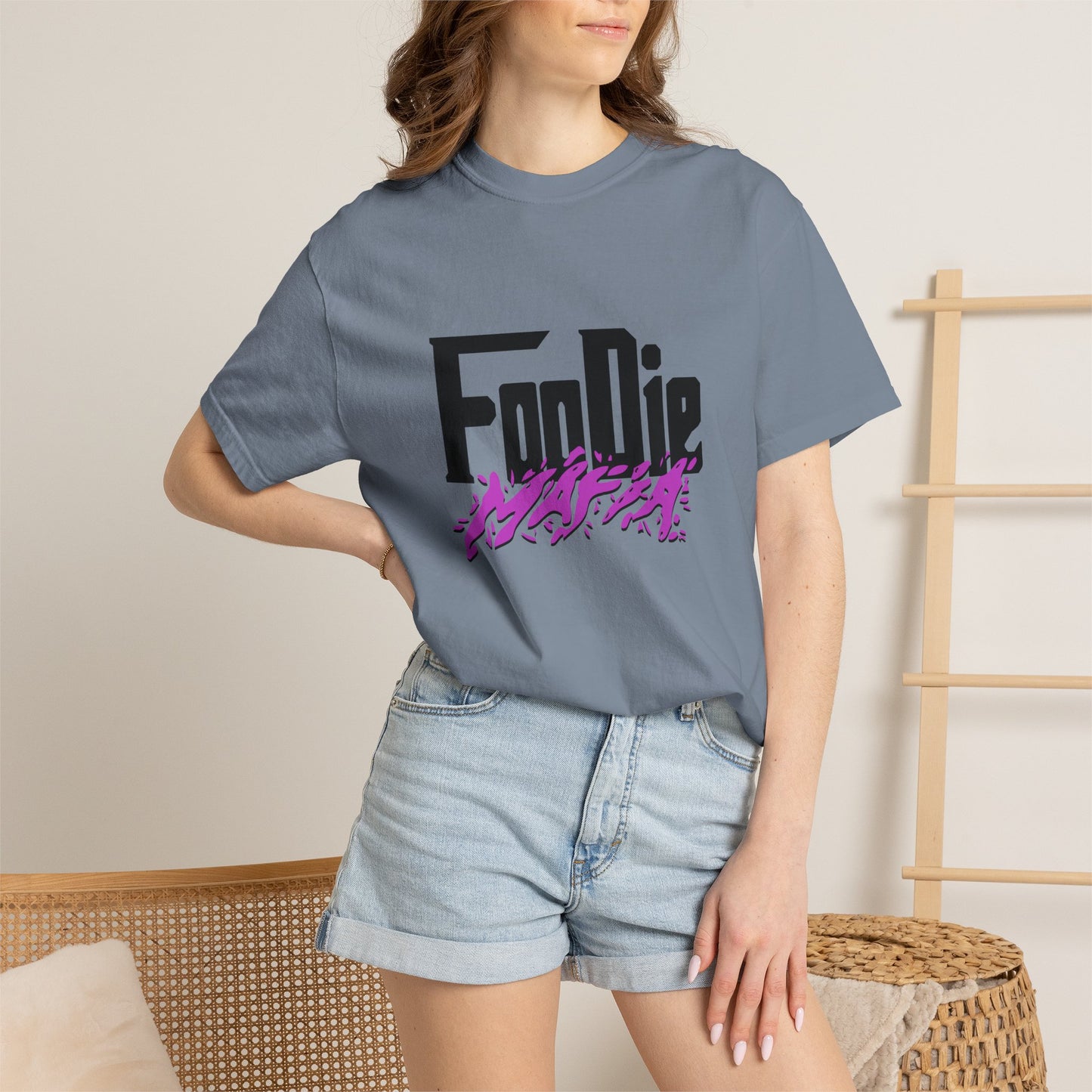 L.O.E.F Foodie Mafia Unisex Tee Shirt (Bright Purple)