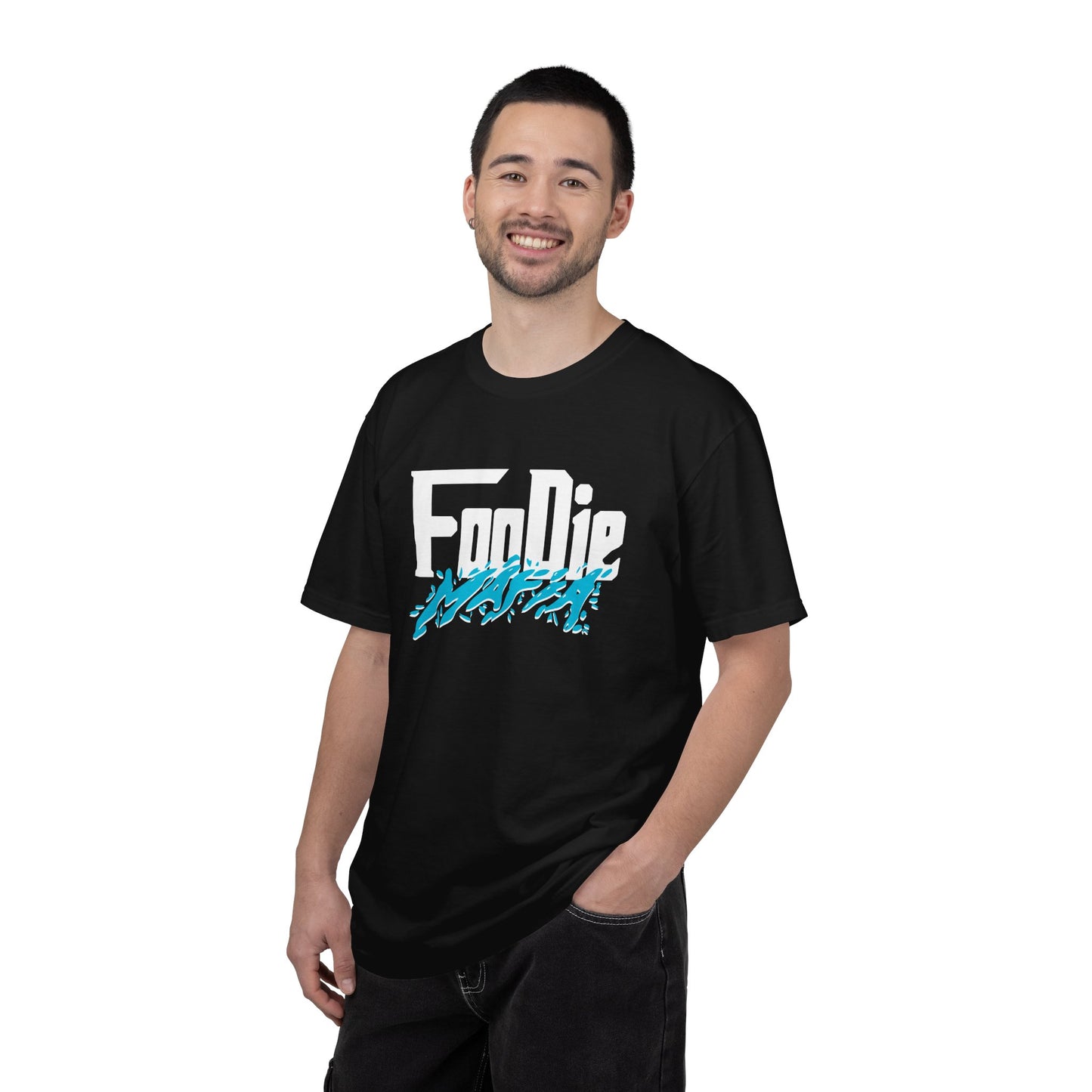 L.O.E.F Foodie Mafia Unisex Tee Shirt  (Aqua Blue)
