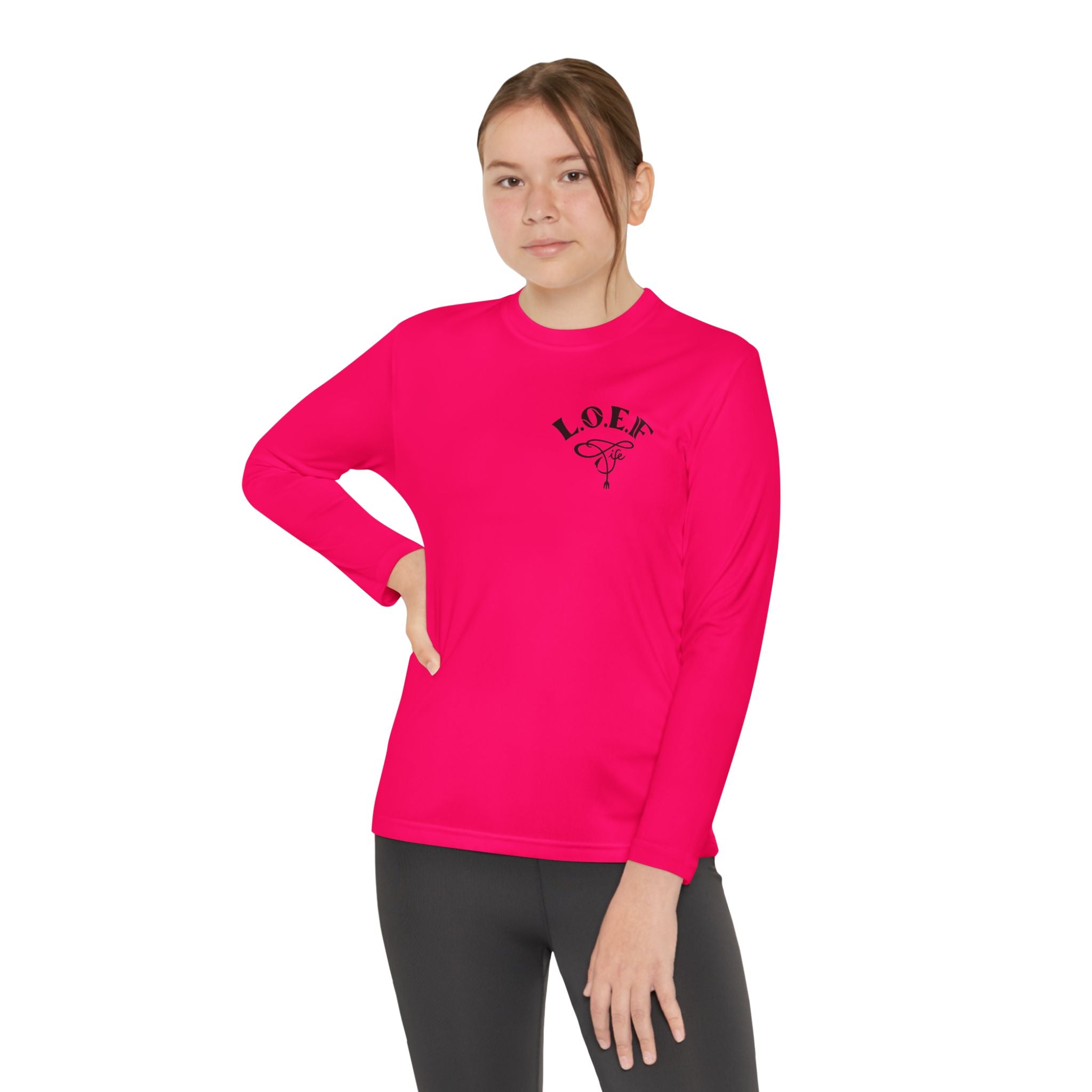 L.O.E.F Foodie 4Life Young Long Sleeve Tee  (Neon Green)