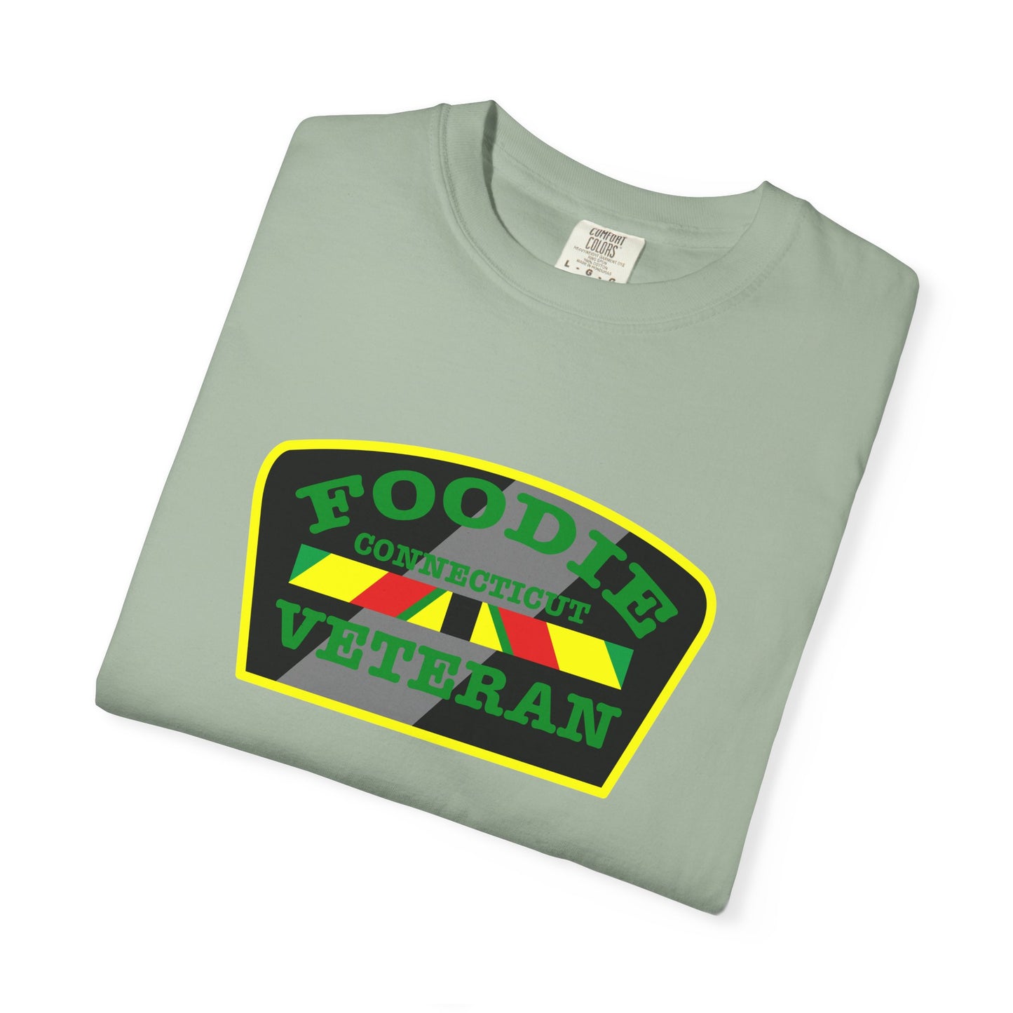 L.O.E.F Foodie Veteran CONNECTICUT Unisex Tee Shirt (Green)