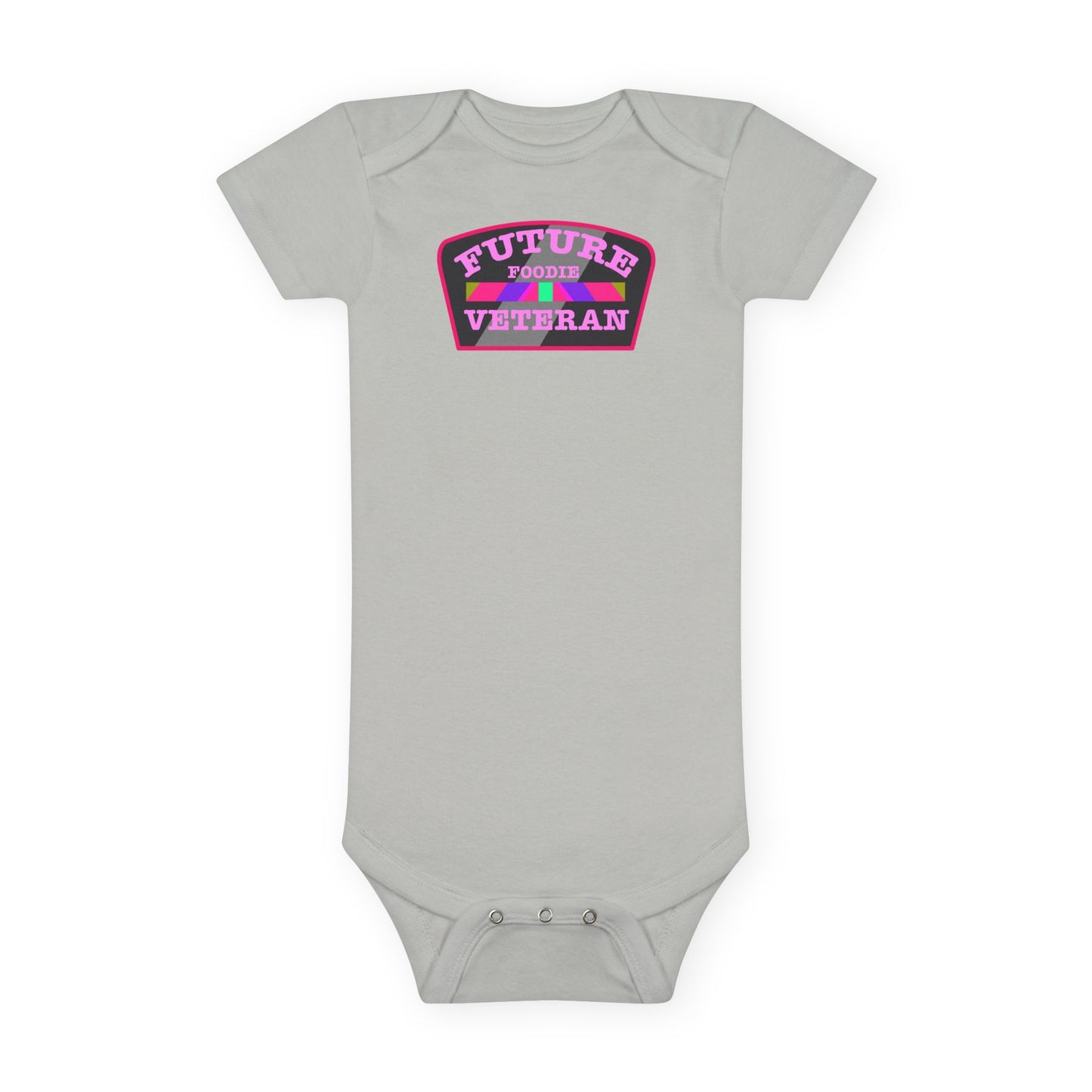 L.O.E.F Future Foodie Veteran Baby Bodysuit (Pink)