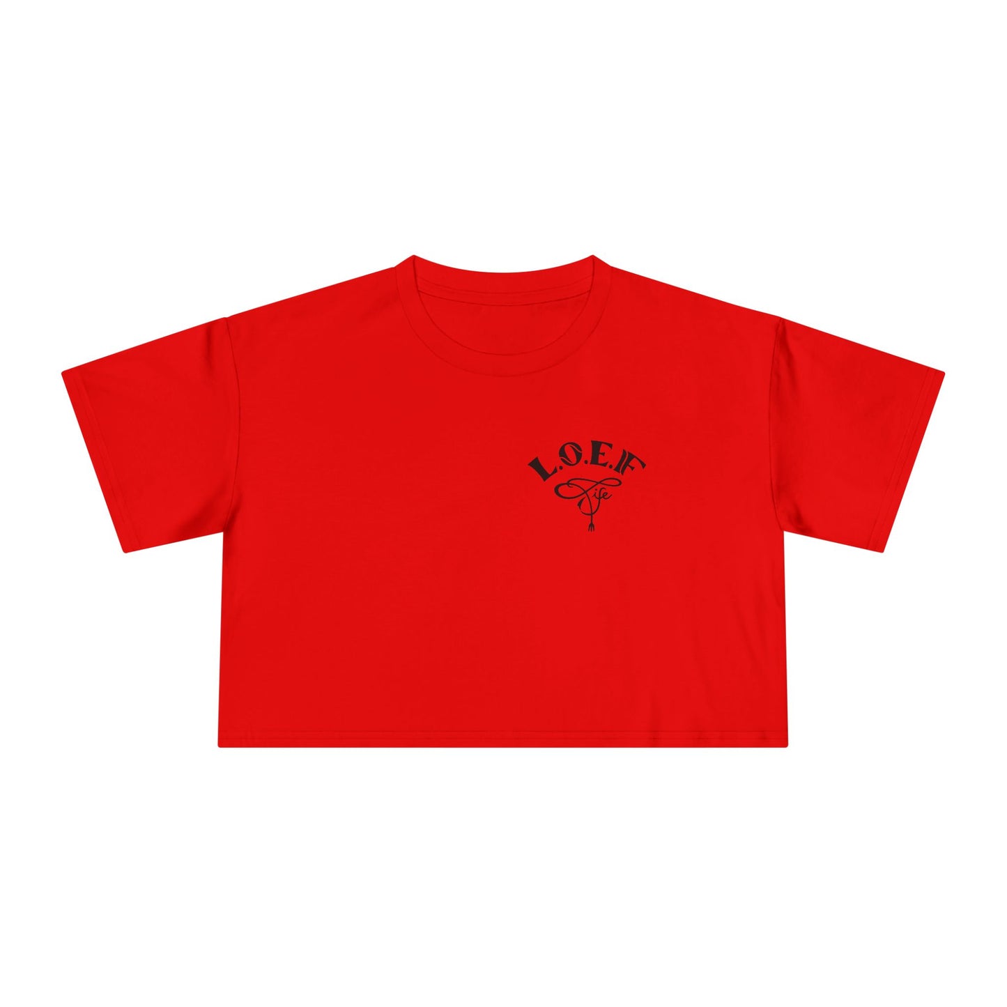 L.O.E.F Foodie 4Life Vegan Crop Tee (Flourescent Yellow)