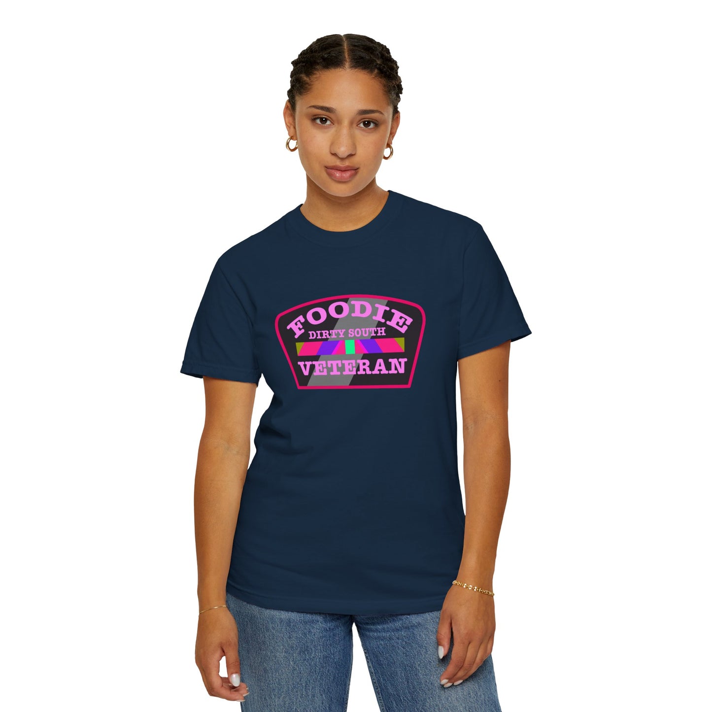 L.O.E.F Foodie Veteran DIRTY SOUTH Unisex Tee Shirt (Pink)