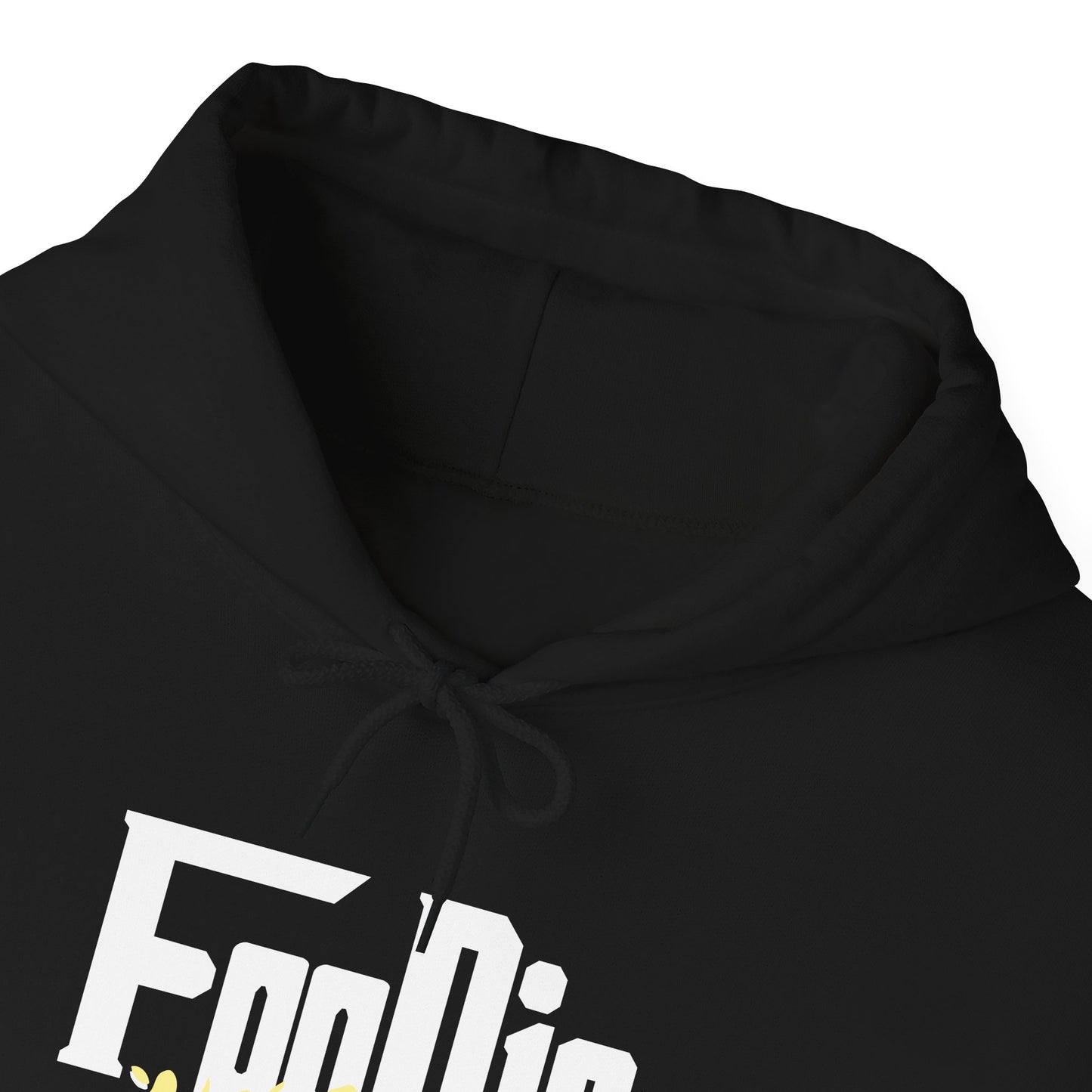L.O.E.F White Foodie Mafia Unisex Hooded Sweatshirt (Soft Yellow)