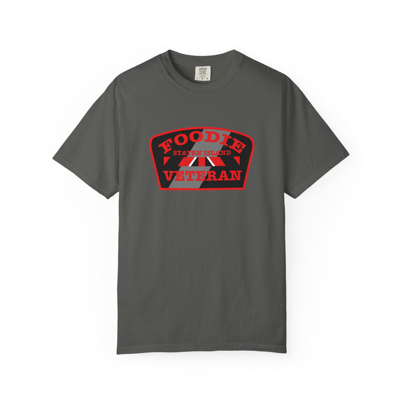L.O.E.F Foodie Veteran STATEN ISLAND Unisex Tee Shirt (Red)