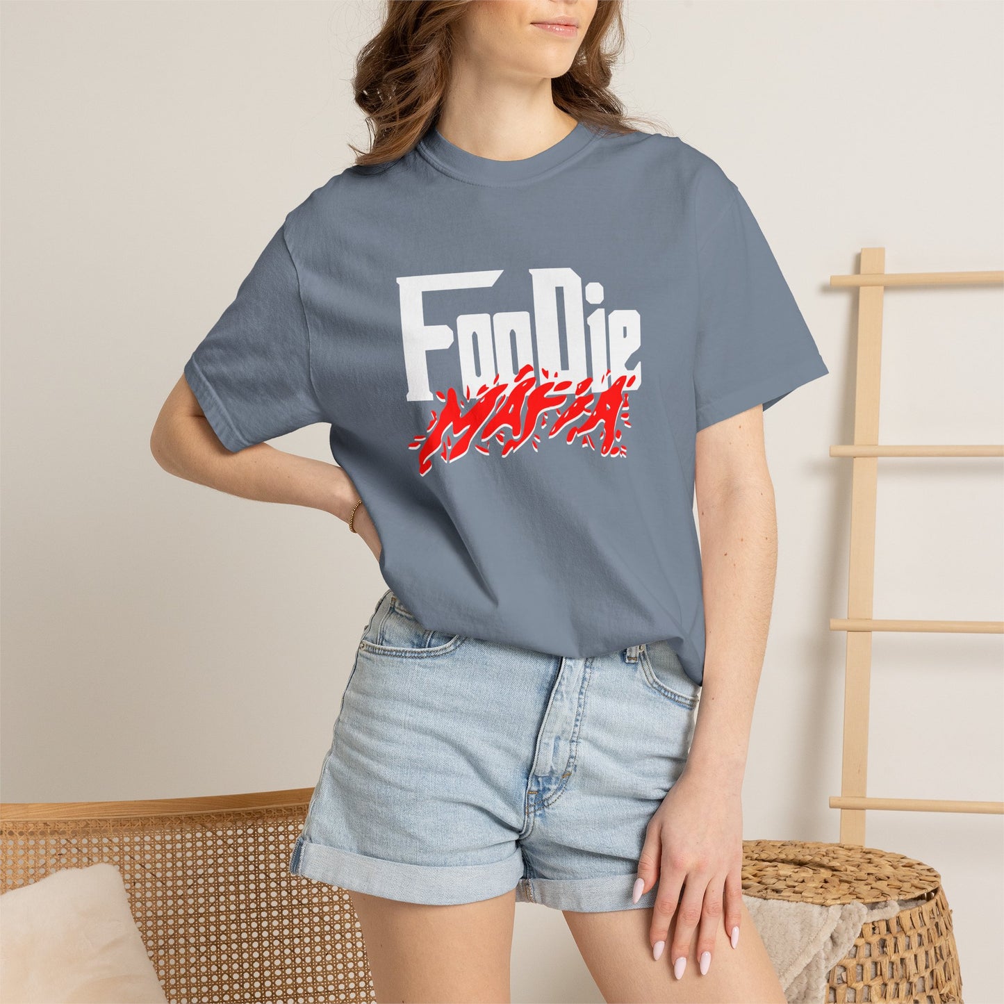 L.O.E.F Foodie Mafia Unisex Tee Shirt  (Red)