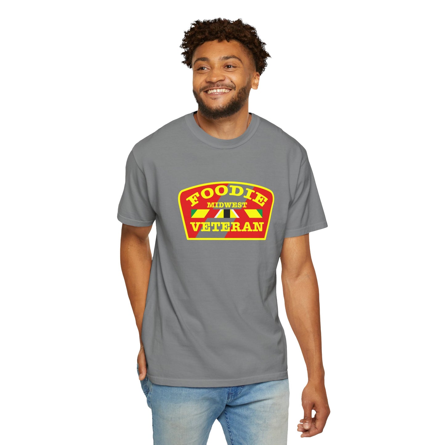 L.O.E.F Foodie Veteran MIDWEST Unisex Tee Shirt (Yellow)