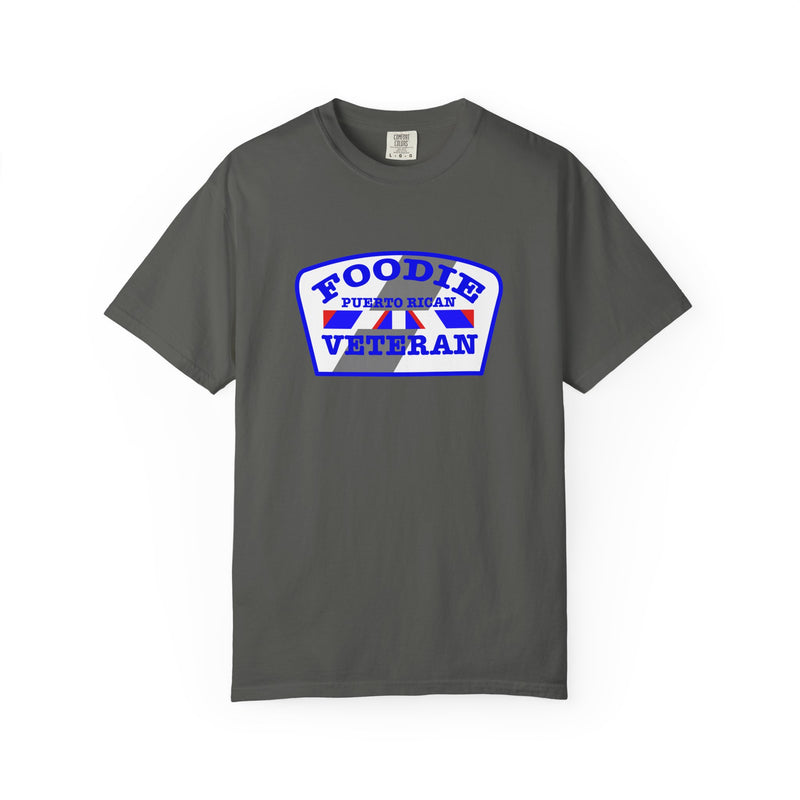 L.O.E.F Foodie Veteran Puerto Rican Unisex Tee Shirt (Blue)