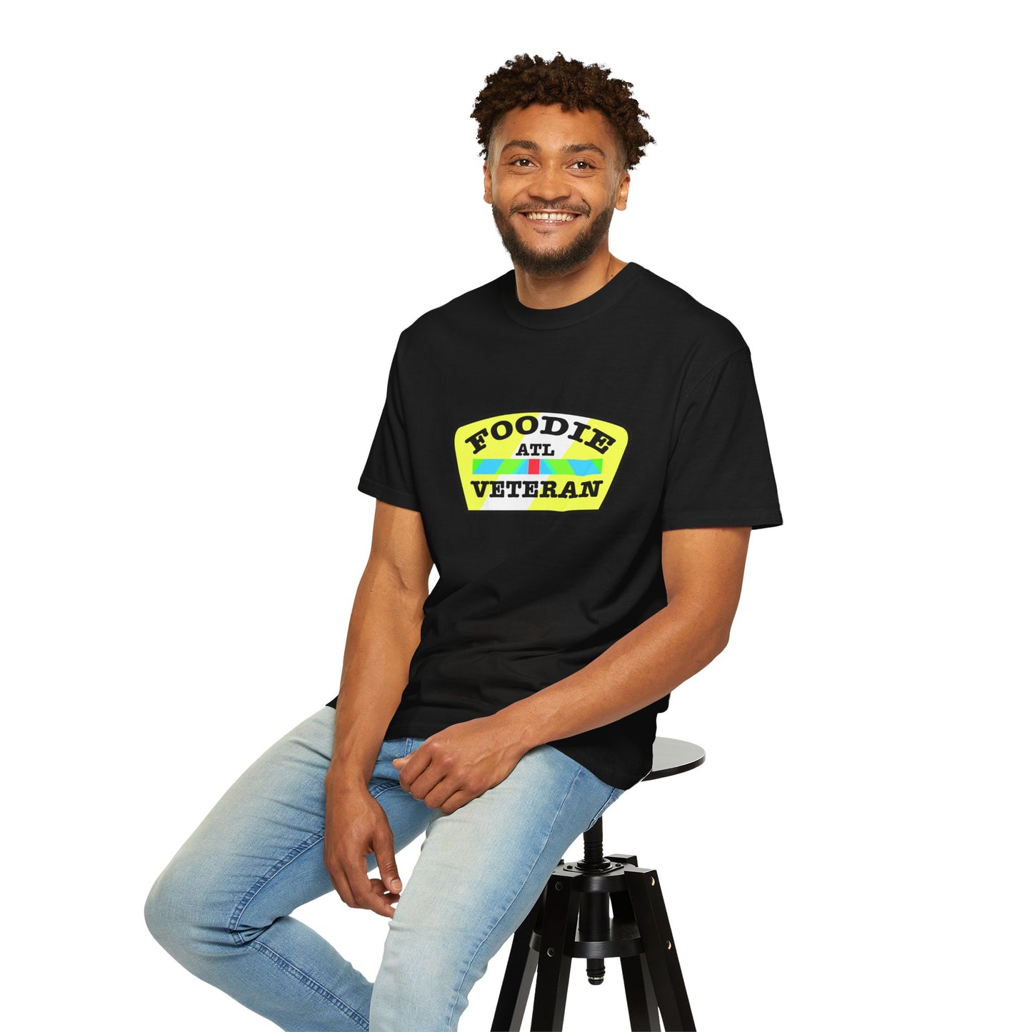 L.O.E.F Foodie Veteran ATL Unisex Tee Shirt (Yellow and Black)