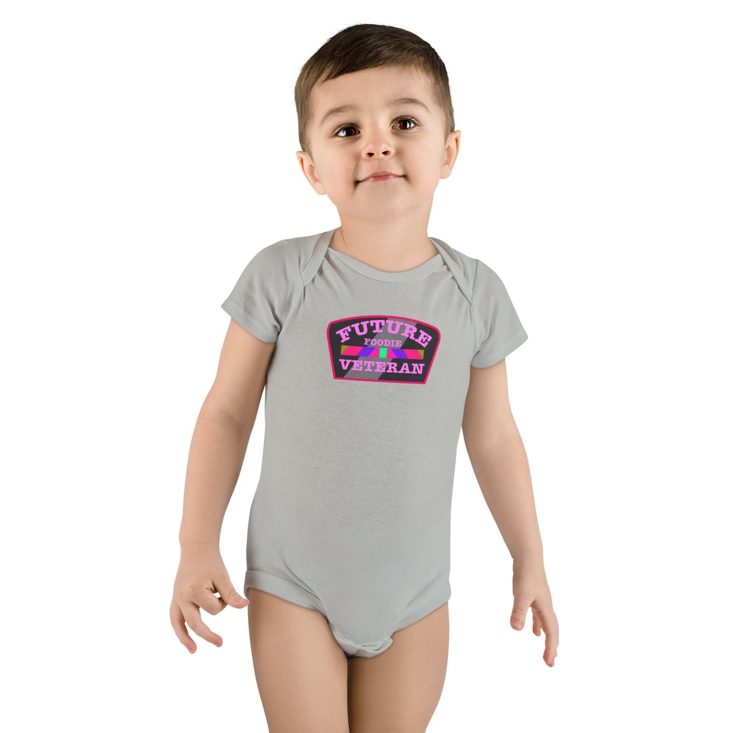 L.O.E.F Future Foodie Veteran Baby Bodysuit (Pink)