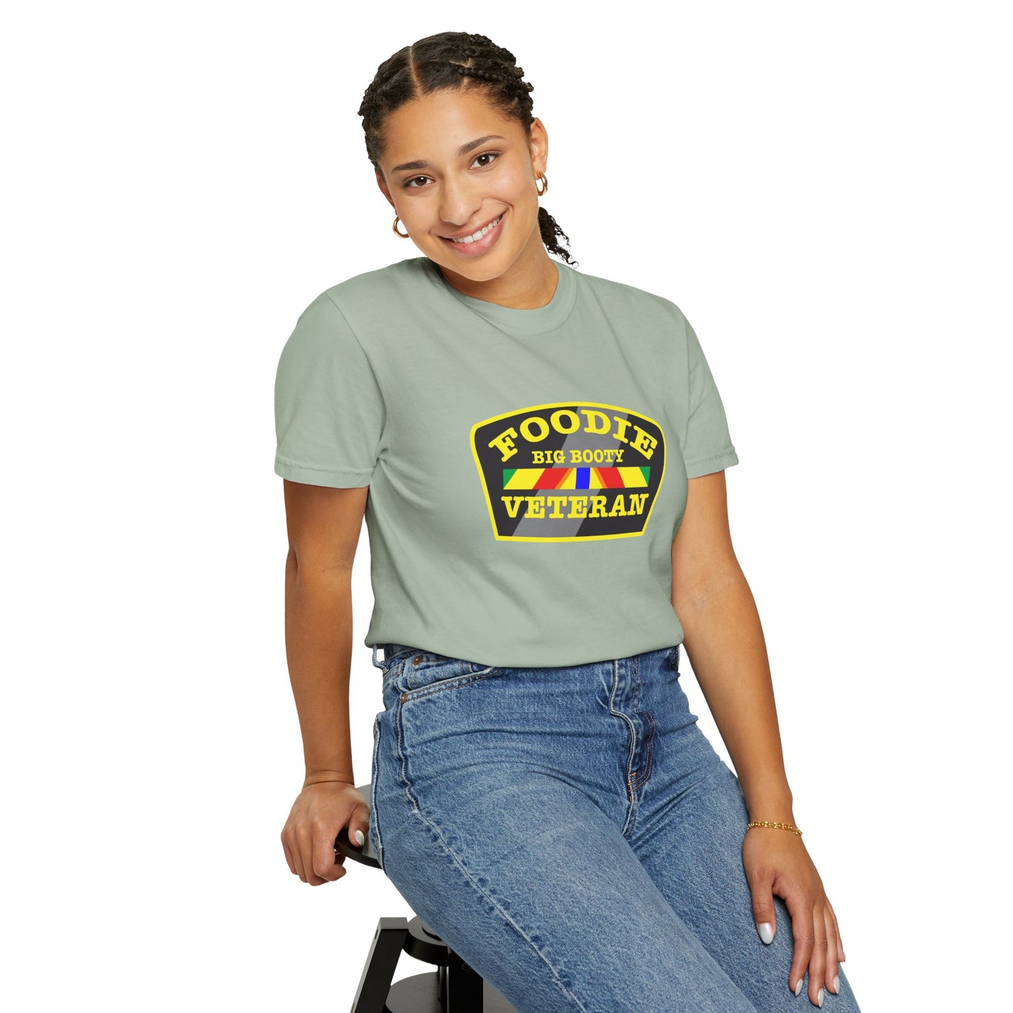 L.O.E.F Foodie Veteran BIG BOOTY Unisex Tee Shirt (Yellow)