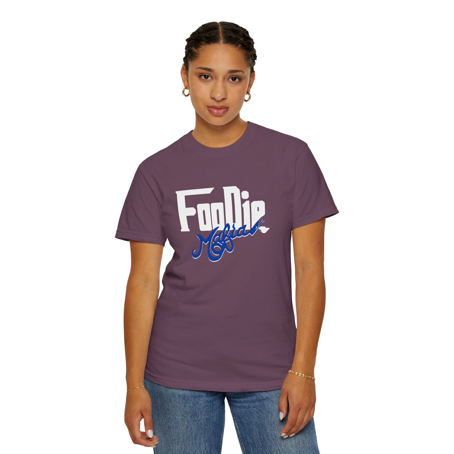 L.O.E.F Foodie Mafia Unisex Tee Shirt  (Dark Blue)