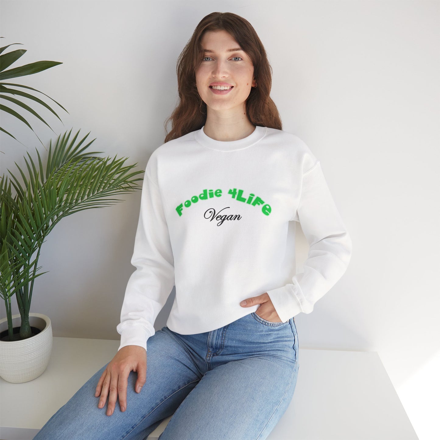 L.O.E.F Foodie 4Life Vegan Unisex Sweatshirt (Machalite Green)