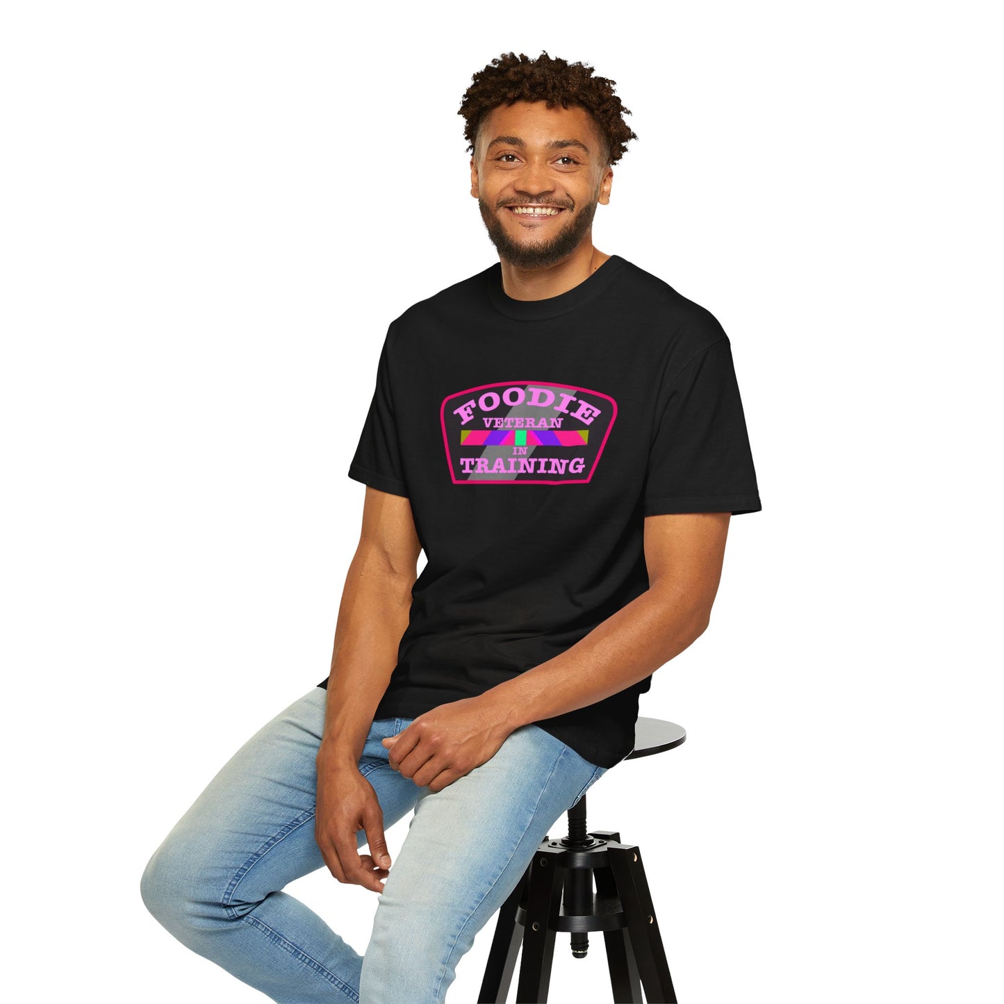L.O.E.F Foodie Veteran IN TRAINING Unisex Tee Shirt (Pink)