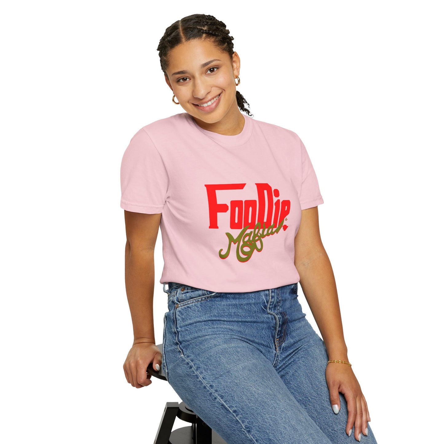 L.O.E.F Red Foodie Mafia Unisex Tee Shirt (Olive)