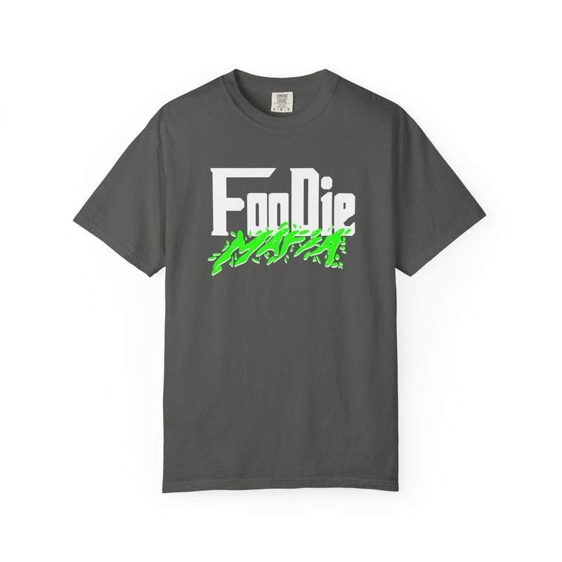 L.O.E.F White Foodie Mafia Unisex Tee Shirt (Neon Green)