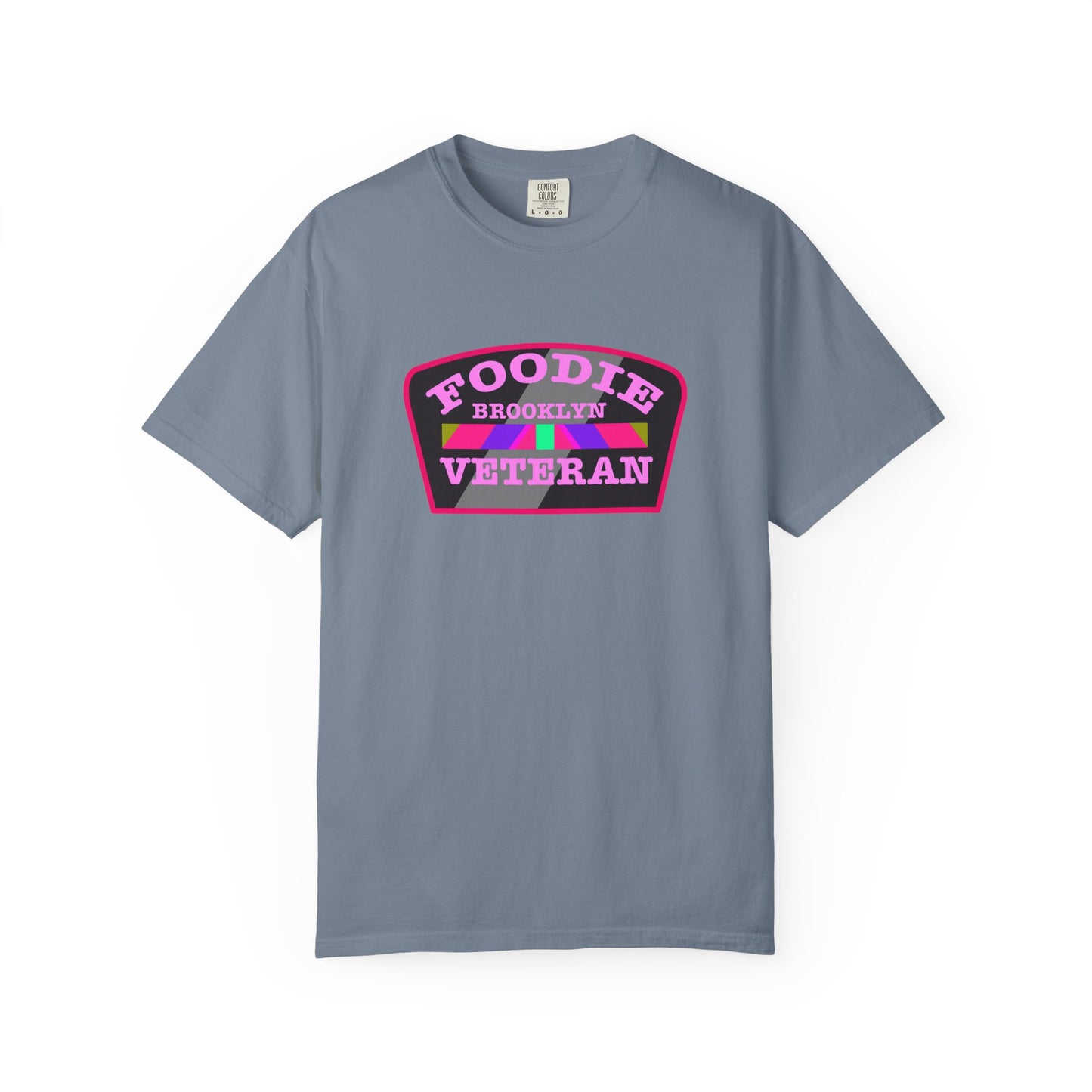L.O.E.F Foodie Veteran BROOKLYN Unisex Tee Shirt (Pink)