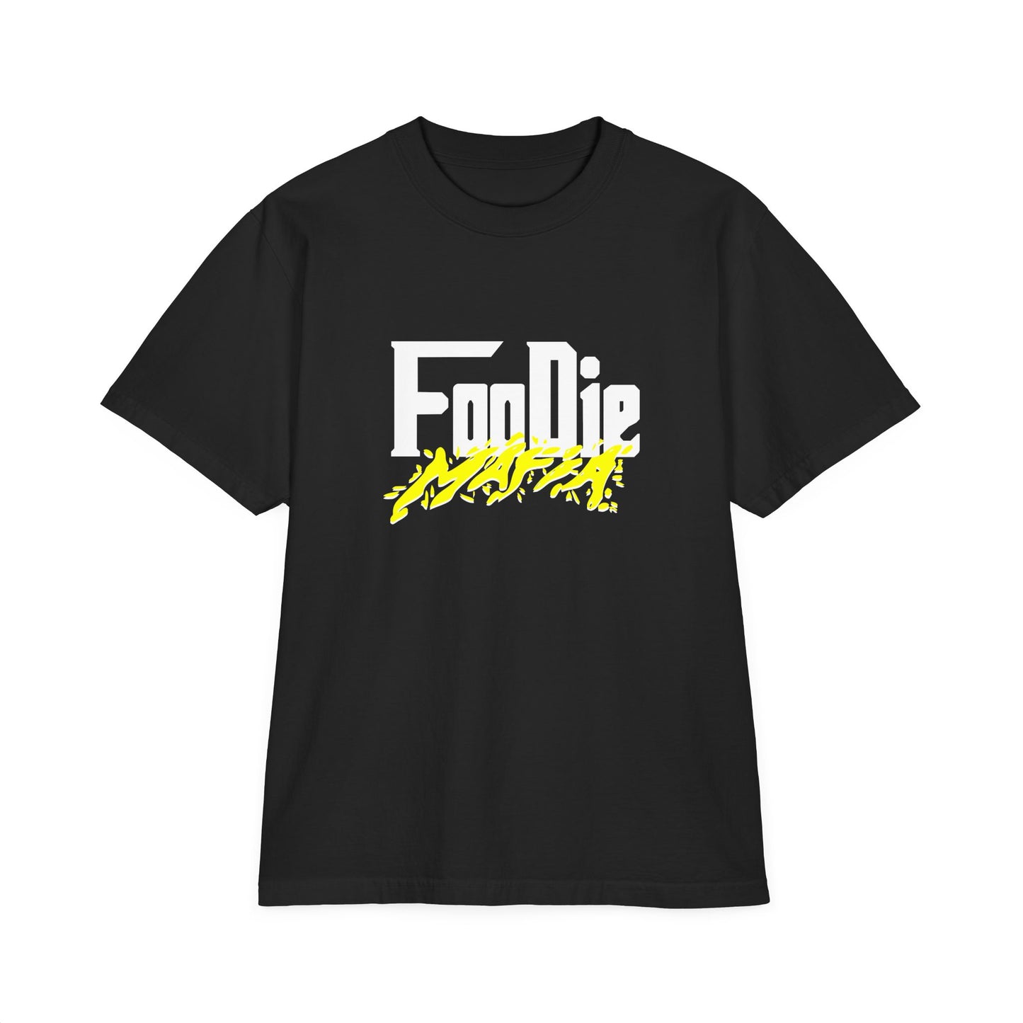 L.O.E.F White Foodie Mafia Unisex Tee shirt (Bright Yellow)