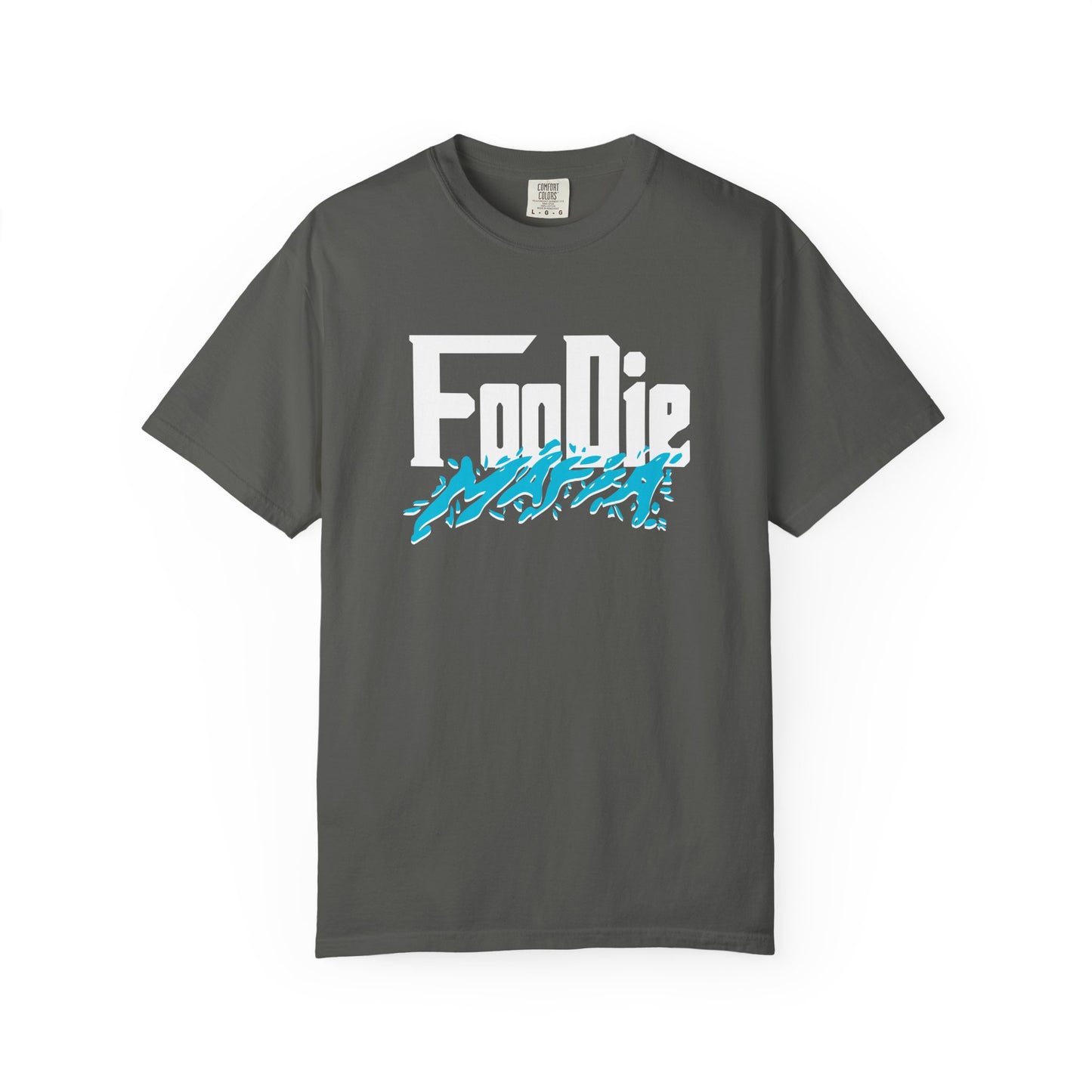 L.O.E.F Foodie Mafia Unisex Tee Shirt  (Aqua Blue)