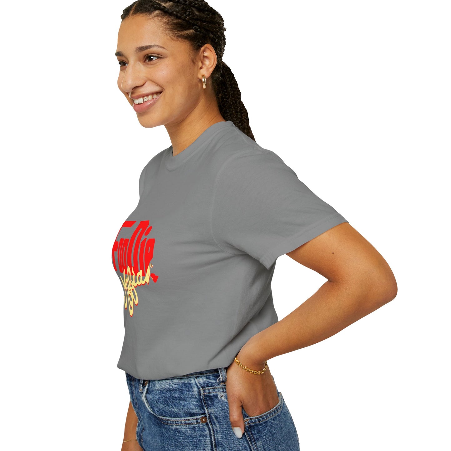 L.O.E.F Red Foodie Mafia Unisex Tee Shirt (Soft Yellow)