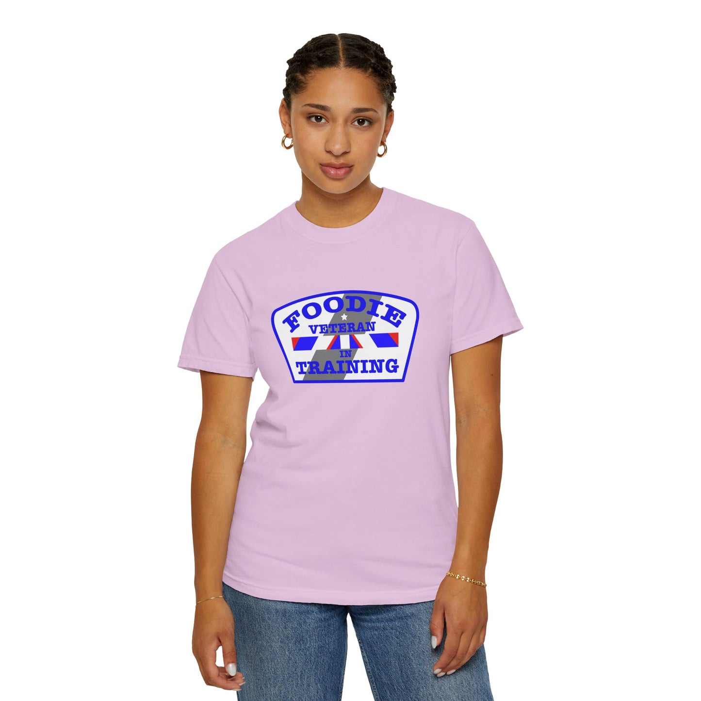 L.O.E.F Foodie Veteran IN TRAINING Unisex Tee Shirt (Blue)