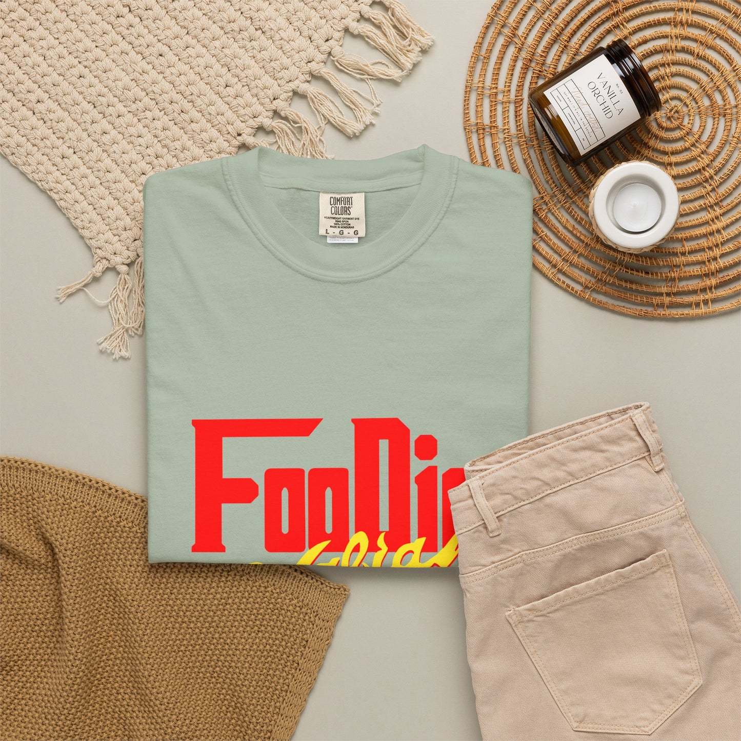 L.O.E.F Red Foodie Mafia Unisex Tee shirt (Bright Yellow)