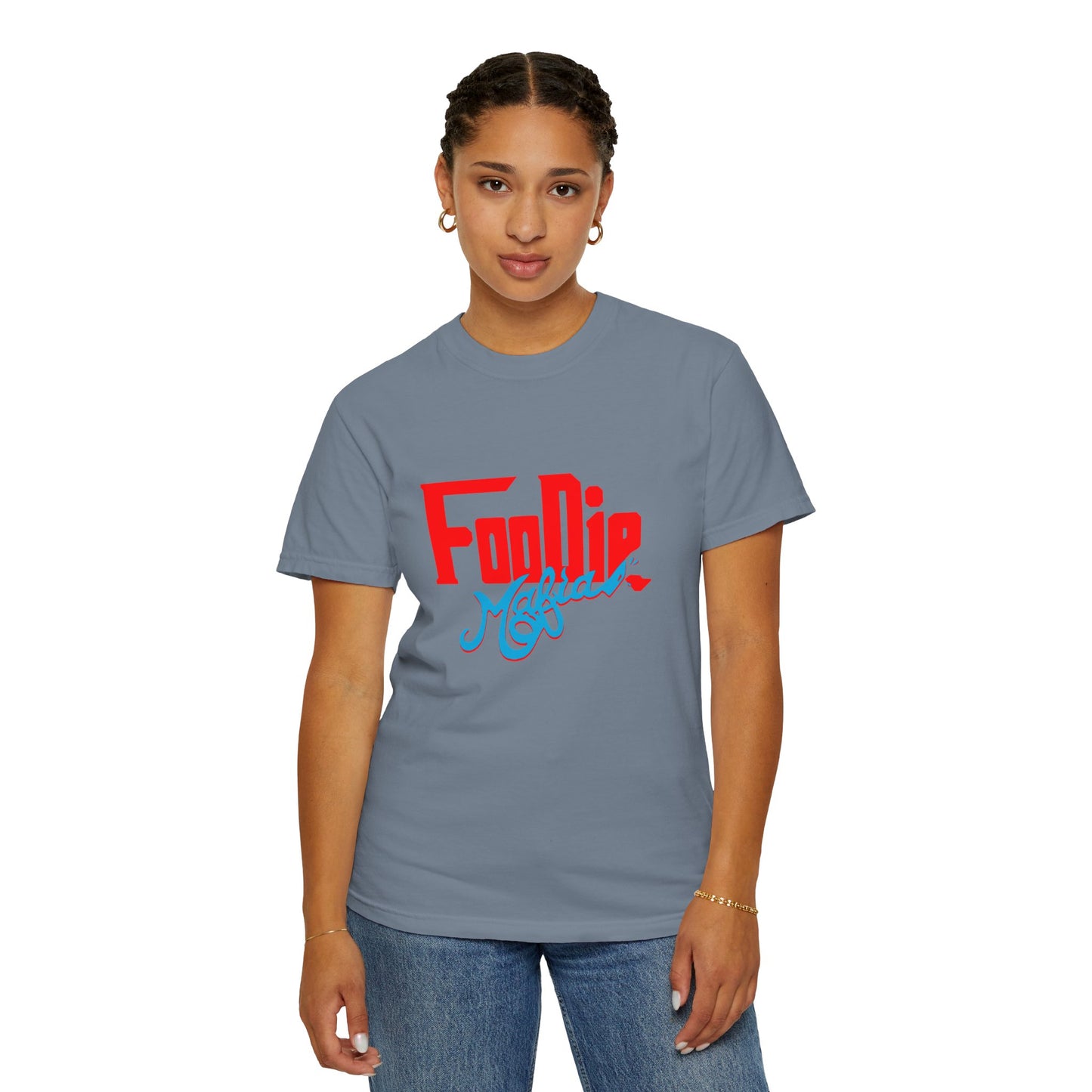 L.O.E.F Red Foodie Mafia Unisex Tee Shirt (Sky Blue)