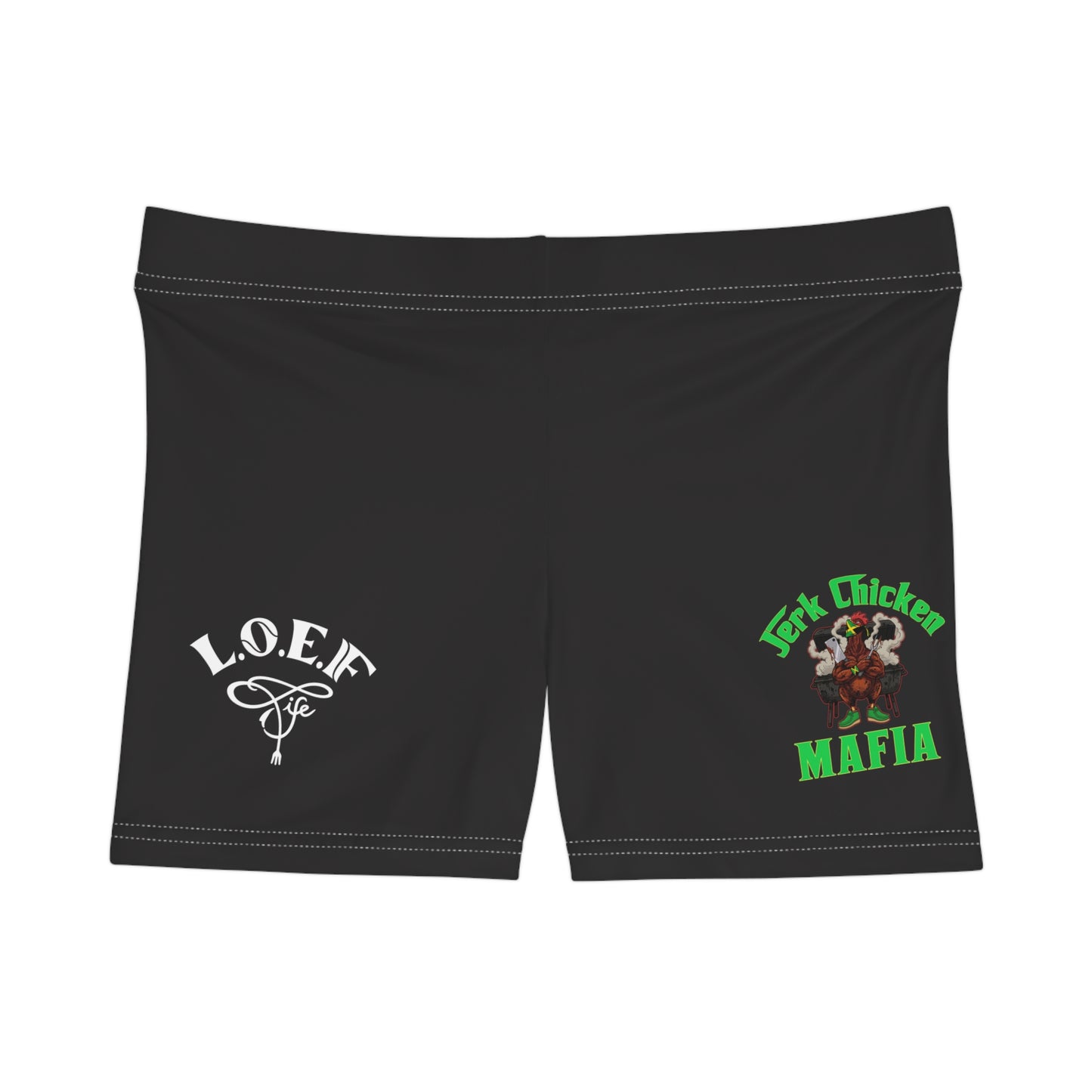 L.O.E.F Jerk Chicken Mafia Women Athletic Shorts