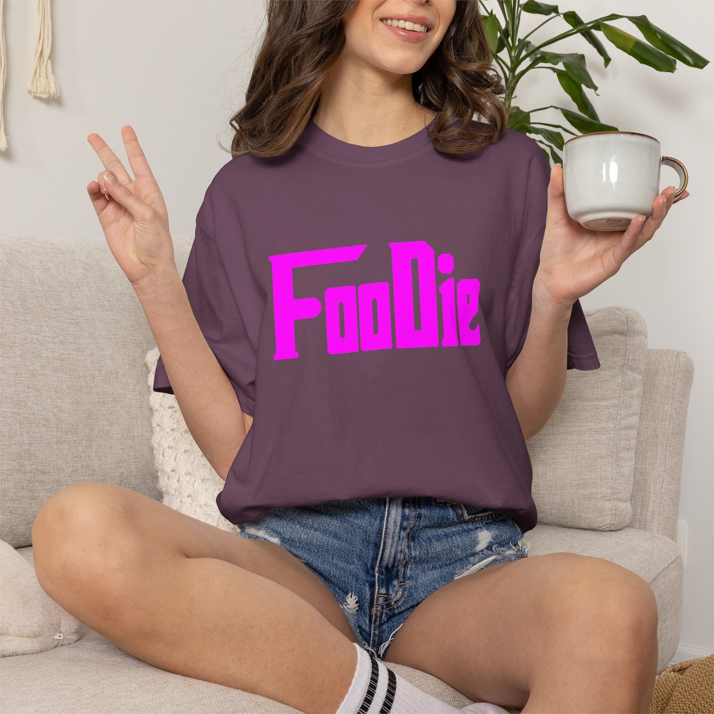L.O.E.F Foodie Unisex Tee Shirt (Fuchsia)