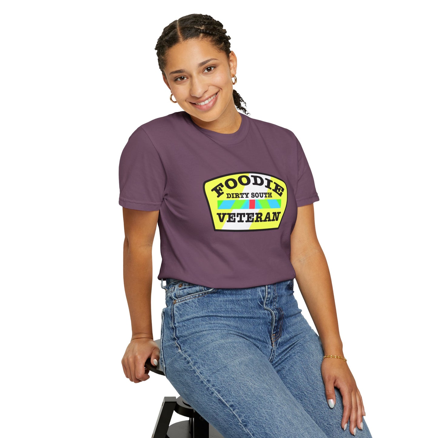 L.O.E.F Foodie Veteran DIRTY SOUTH Unisex Tee Shirt (Yellow and Black)