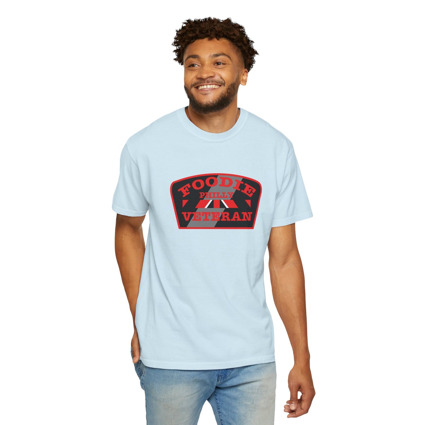 L.O.E.F Foodie Veteran PHILLY Unisex Tee Shirt (Red)