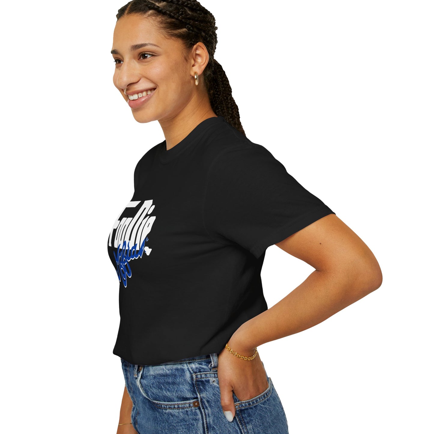 L.O.E.F Foodie Mafia Unisex Tee Shirt  (Dark Blue)