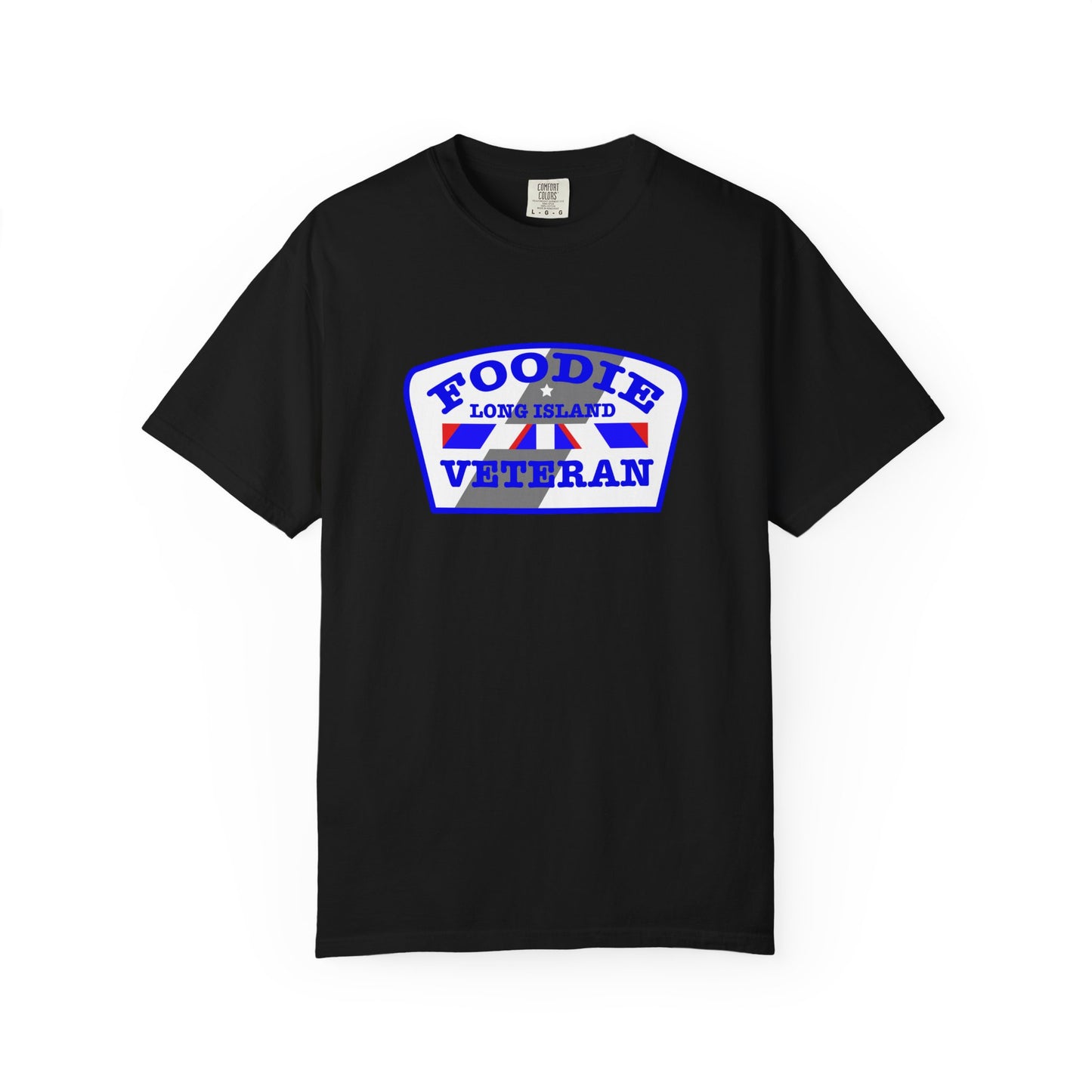 L.O.E.F Foodie Veteran Long Island Unisex Tee Shirt (Blue)