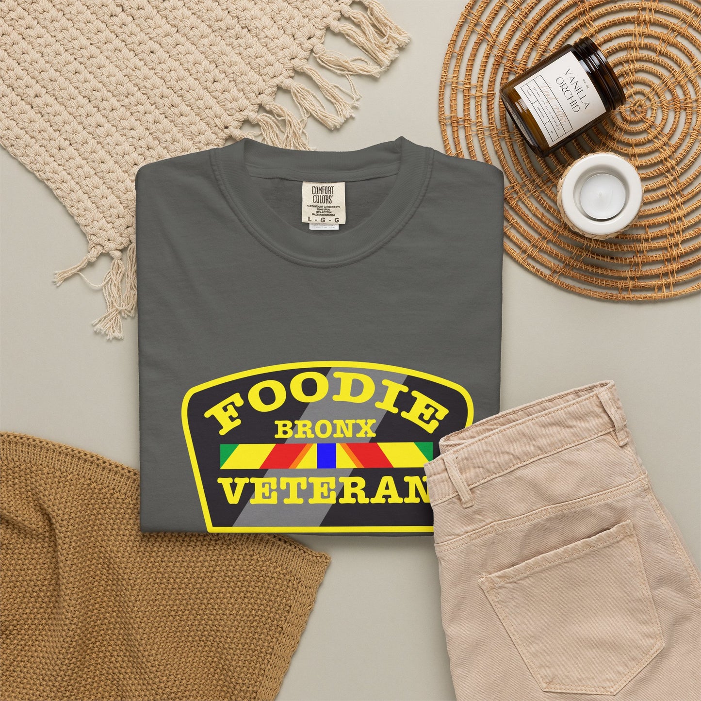 L.O.E.F Foodie Veteran Bronx Unisex Tee Shirt (Yellow)