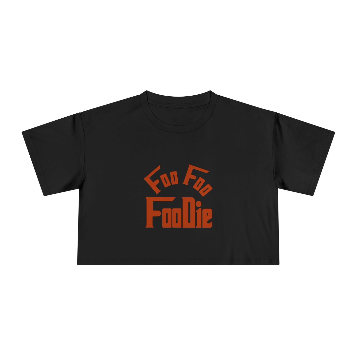 L.O.E.F Women Vegan Foodie Crop Tee (Rust)