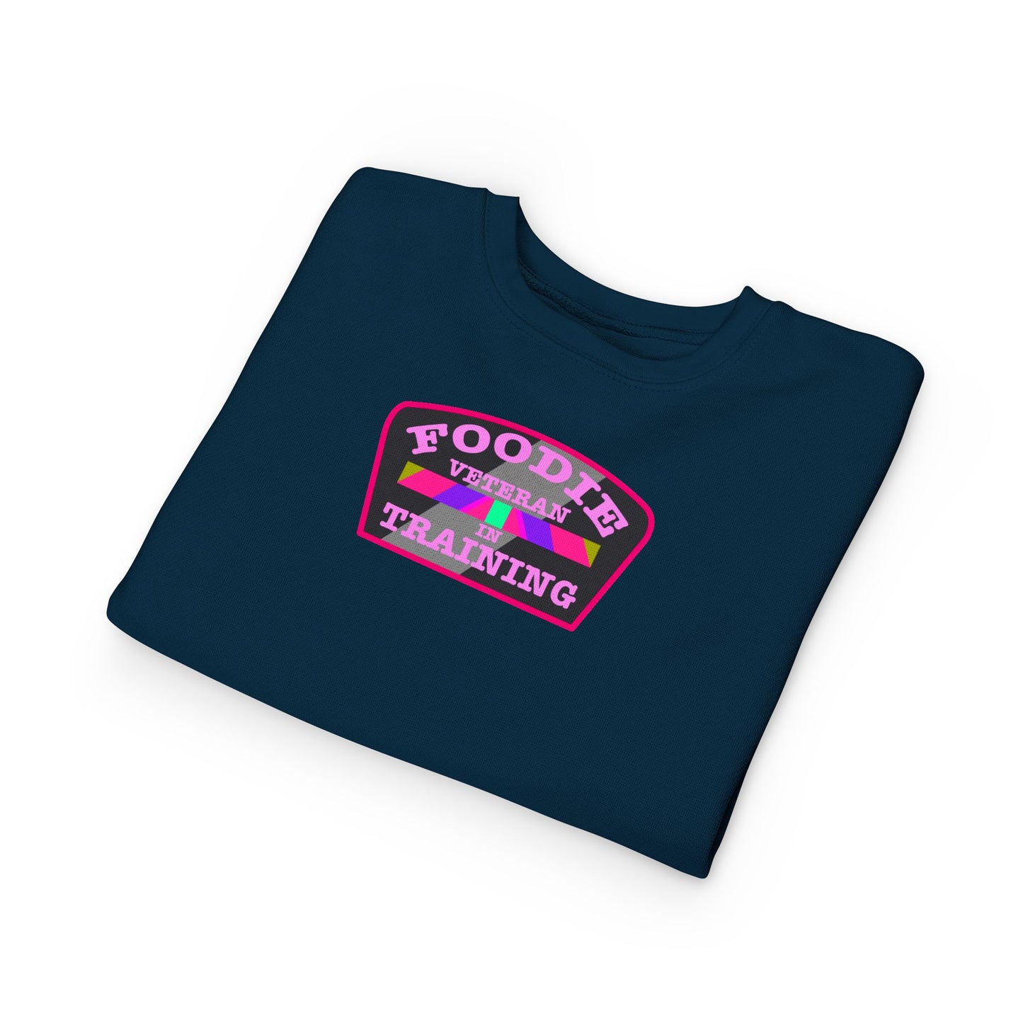 L.O.E.F Foodie Veteran In Training Toddler Sweatshirt (Pink)