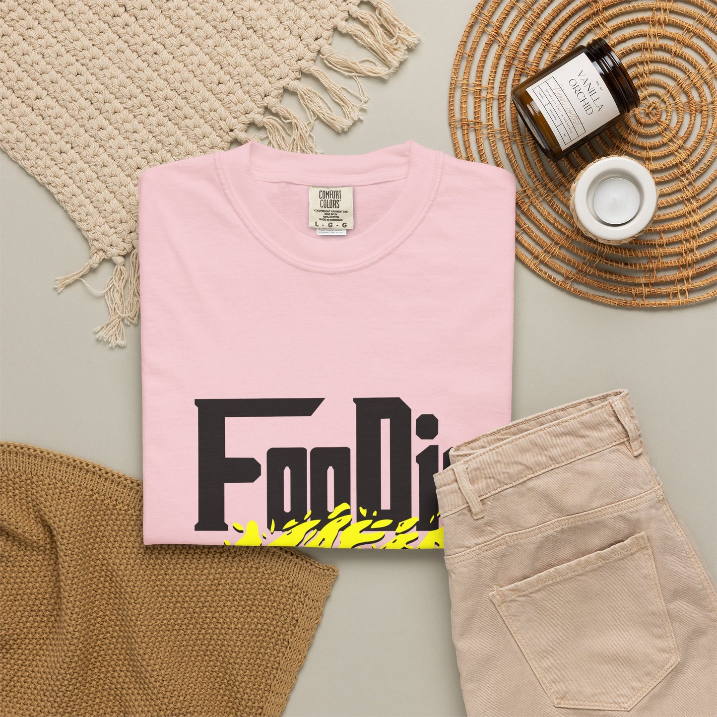 L.O.E.F Foodie Mafia Unisex Tee Shirt (Bright Yellow)