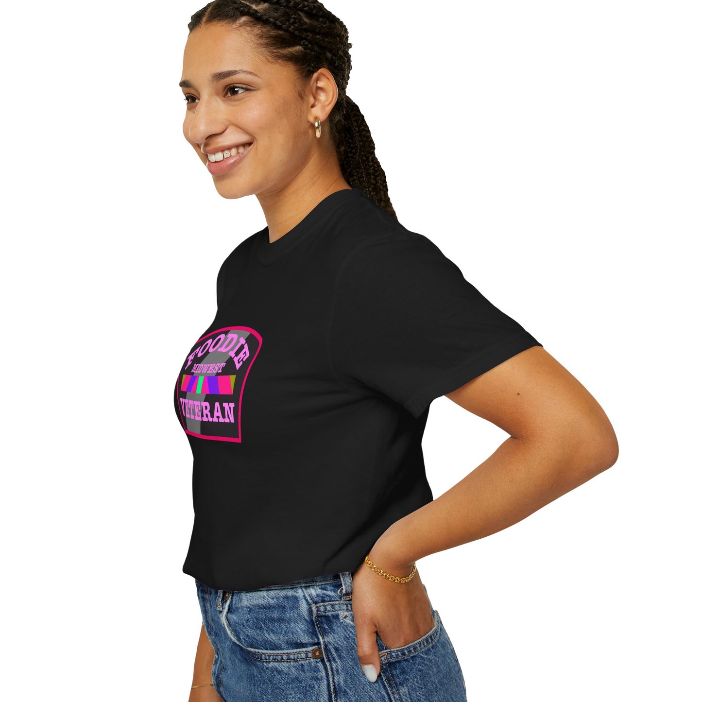 L.O.E.F Foodie Veteran MIDWEST Unisex Tee Shirt (Pink)