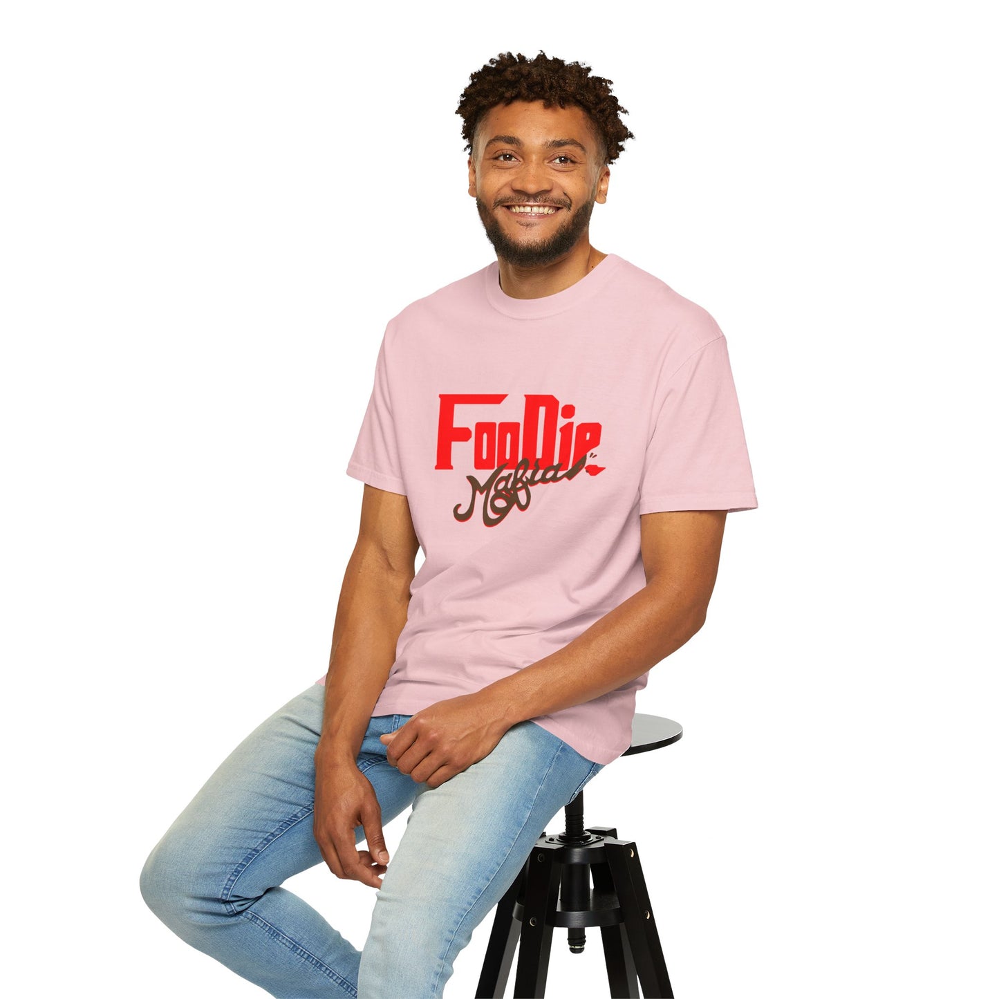 L.O.E.F Red Foodie Mafia Unisex Tee Shirt (Dark Brown)