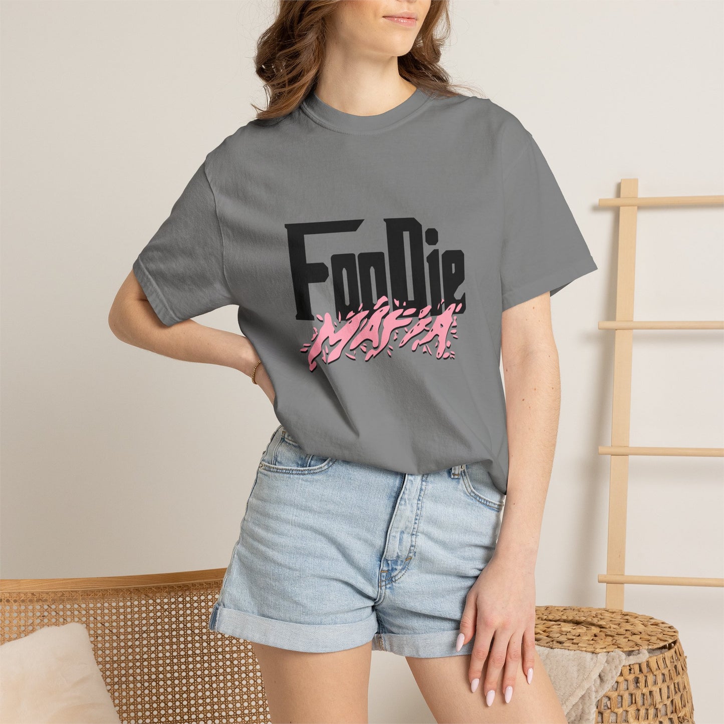 L.O.E.F Foodie Mafia Tee Shirt (Soft Pink)