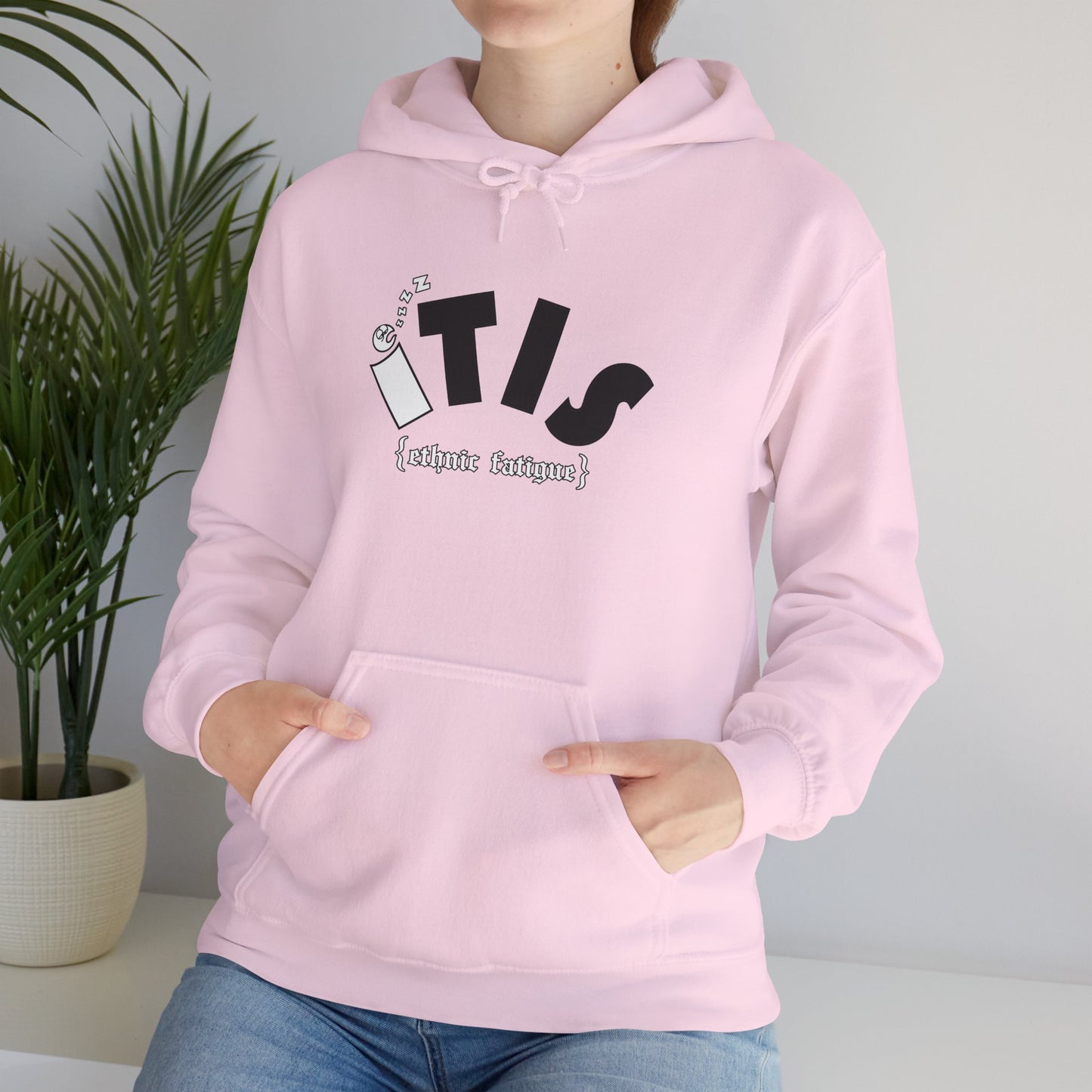 L.O.E.F ITIS Unisex Hooded Sweatshirt (White and Black)